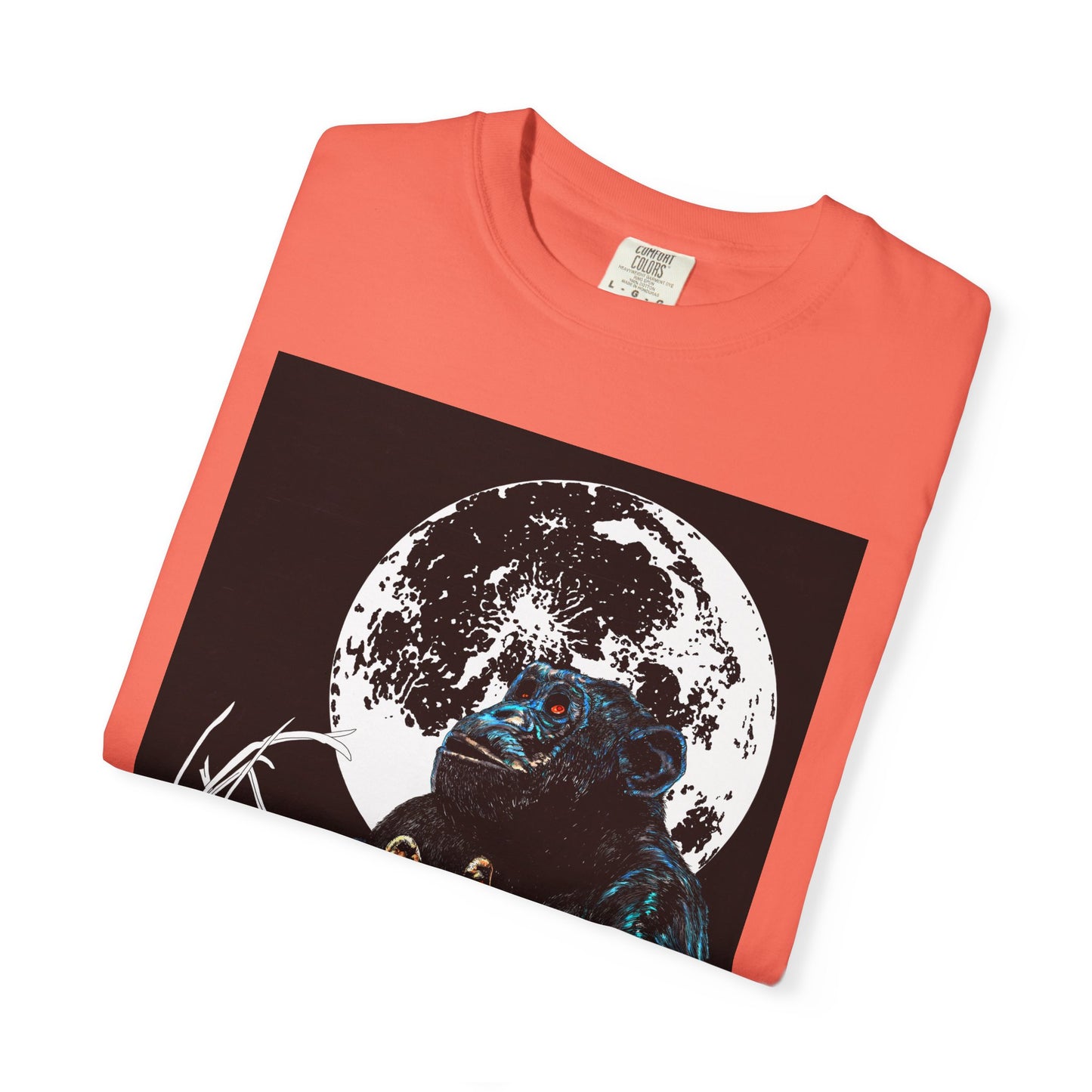 Moonlit Gorilla and Child Unisex Garment-Dyed T-Shirt