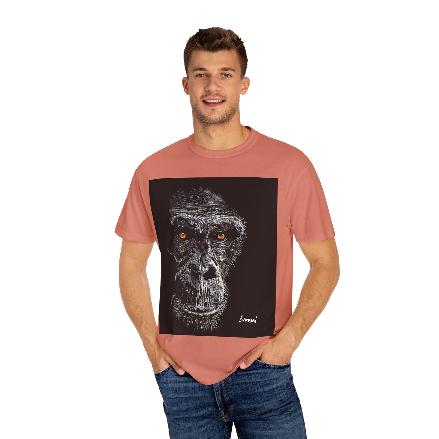 Gorilla Garment-Dyed Art T-Shirt | Unique Unisex Graphic Tee