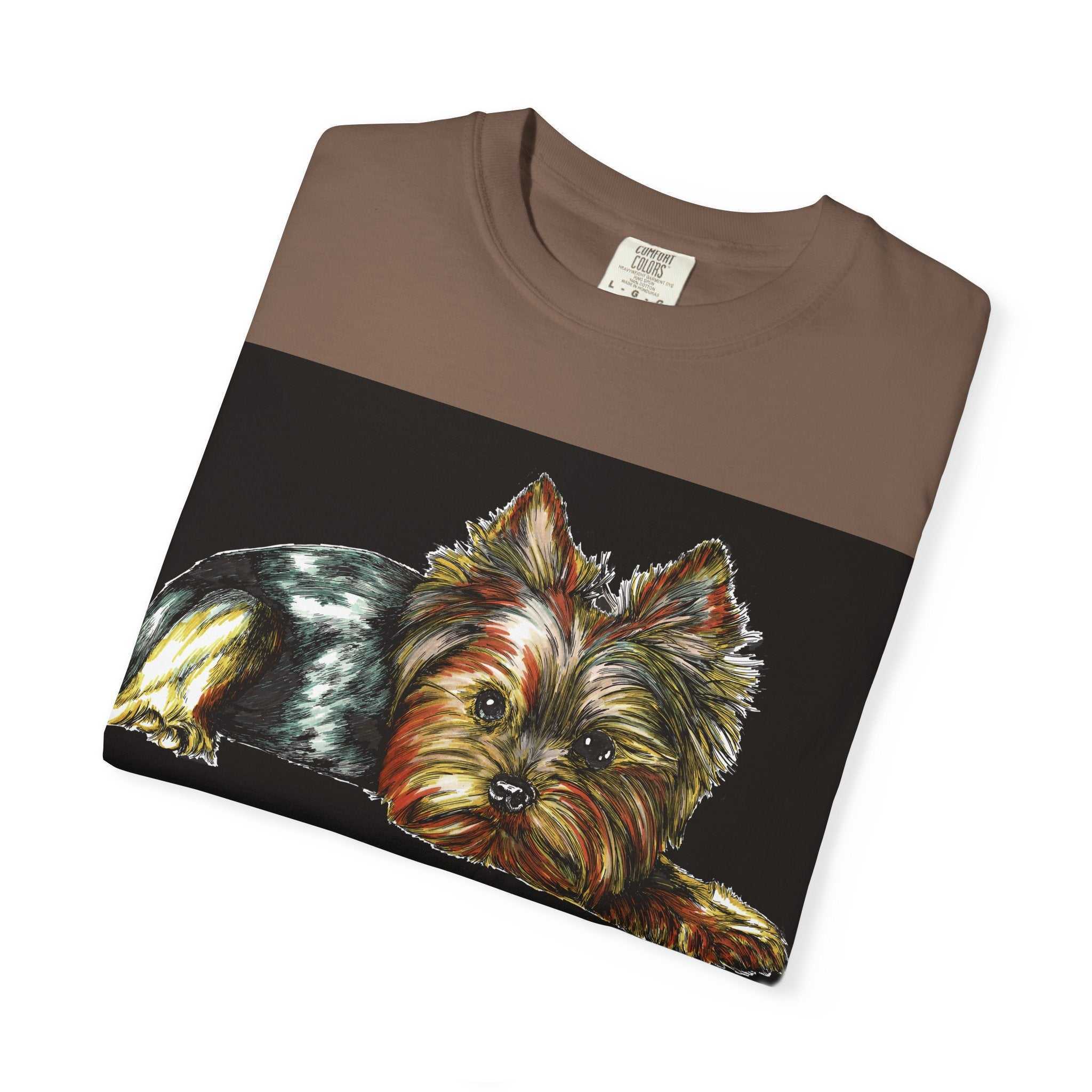 Yorkie Terrier Unisex Garment-Dyed T-Shirt