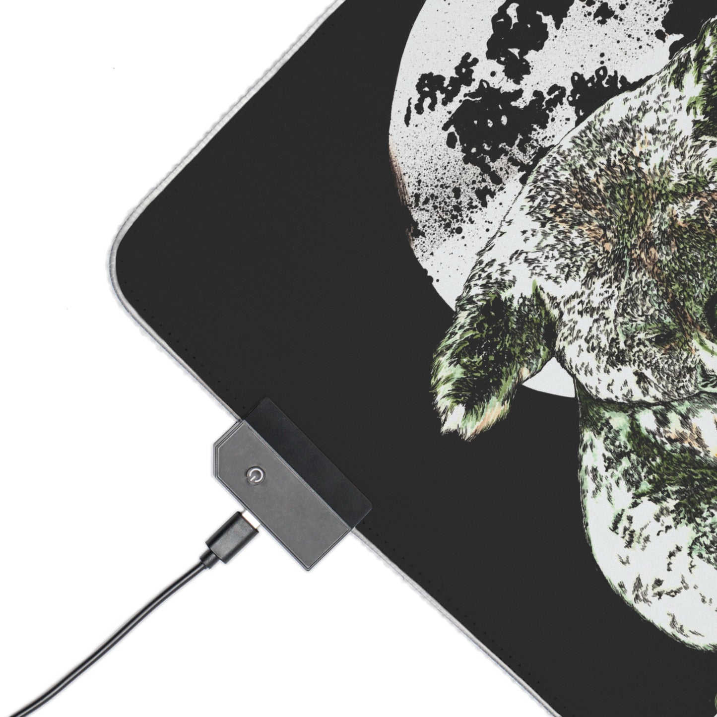 Koala with Moon LED Gaming Mouse Pad, Perfect for Gamers