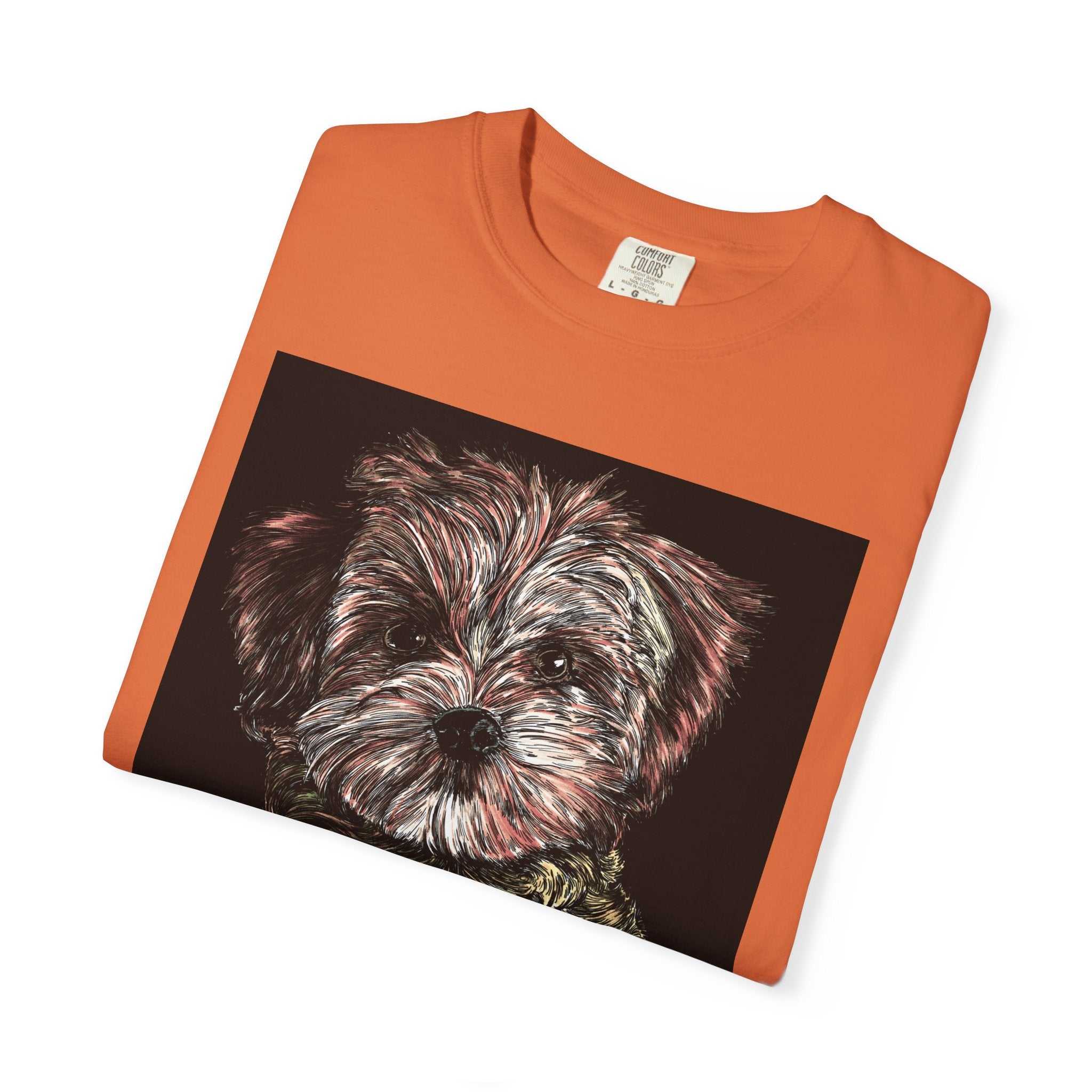 Elevate your style with our Puppy Art Unisex Garment-Dyed T-Shirt – Original Hand-Drawn design. Stand out from the crowd in this unique tee!