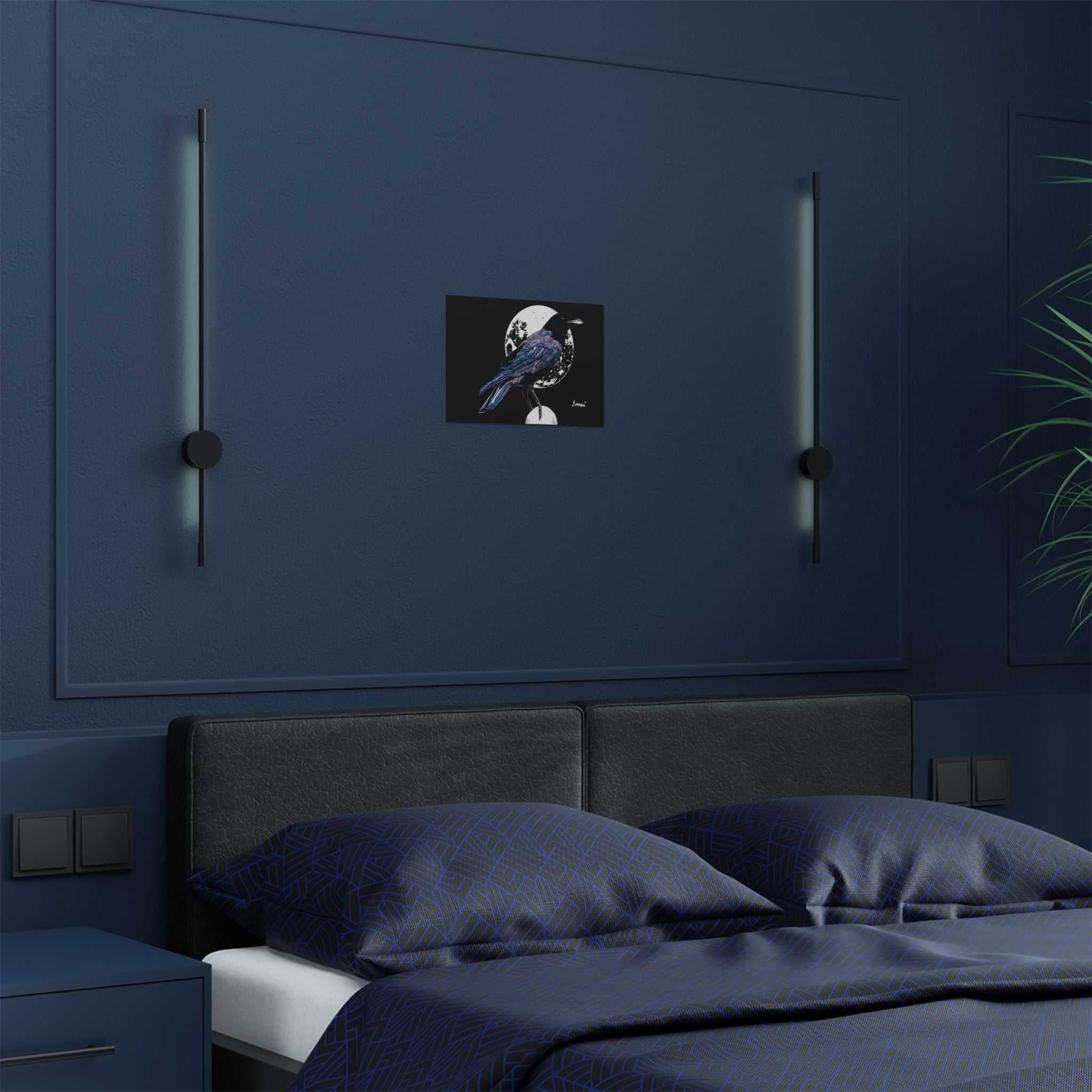 Mystical Crow Satin Poster - 300gsm Art Print