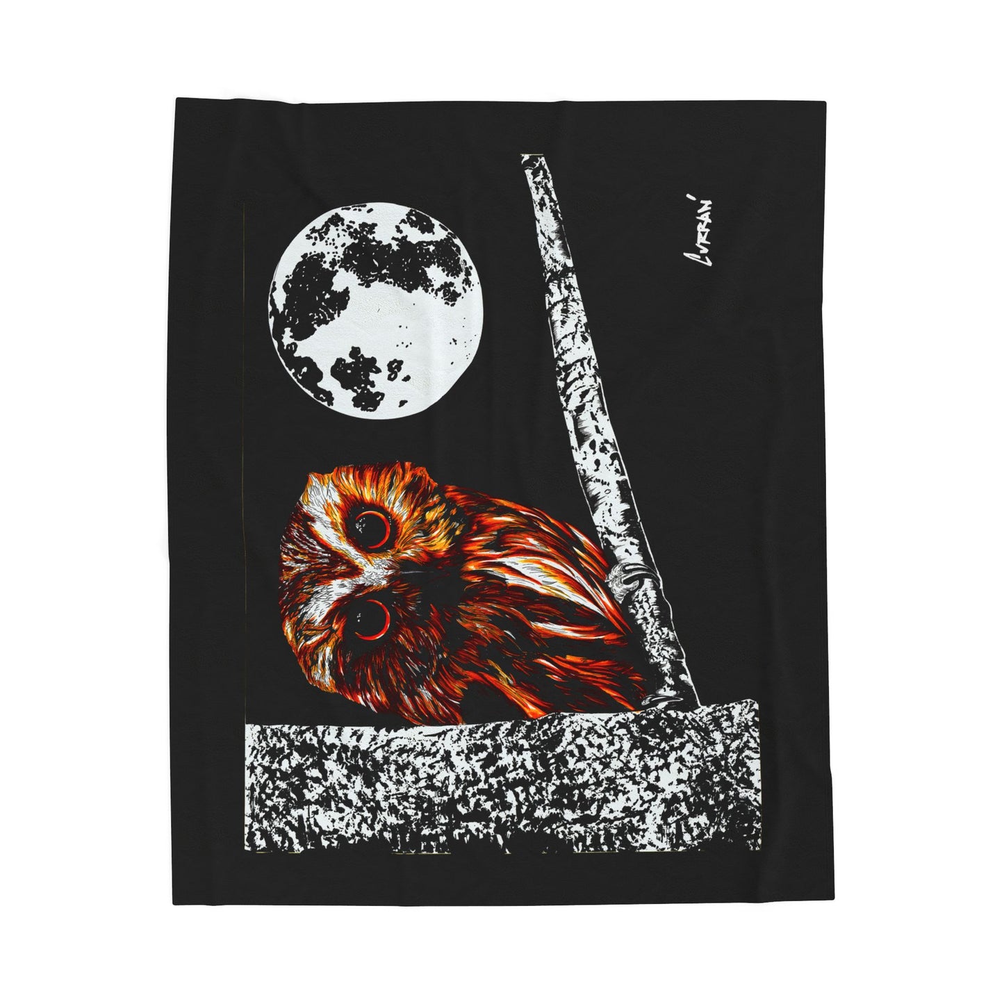 Velveteen Plush Blanket with Owl Design Perfect for Gifts