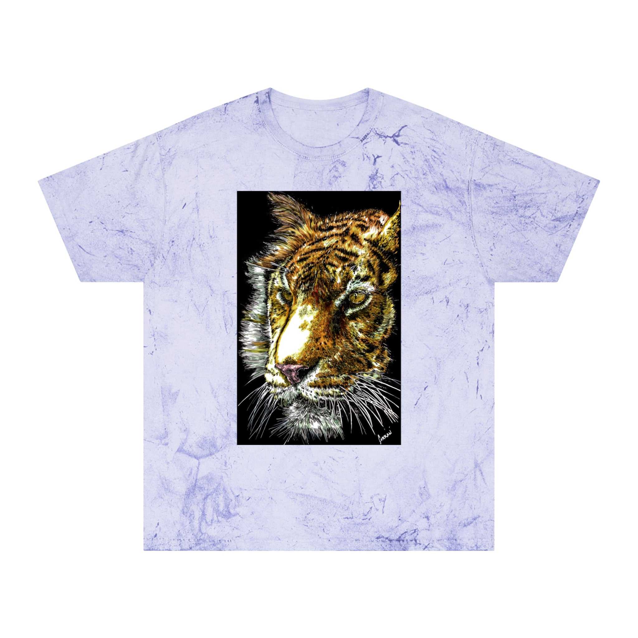Unisex Color Blast Tiger T Shirt Bold Wildlife Art