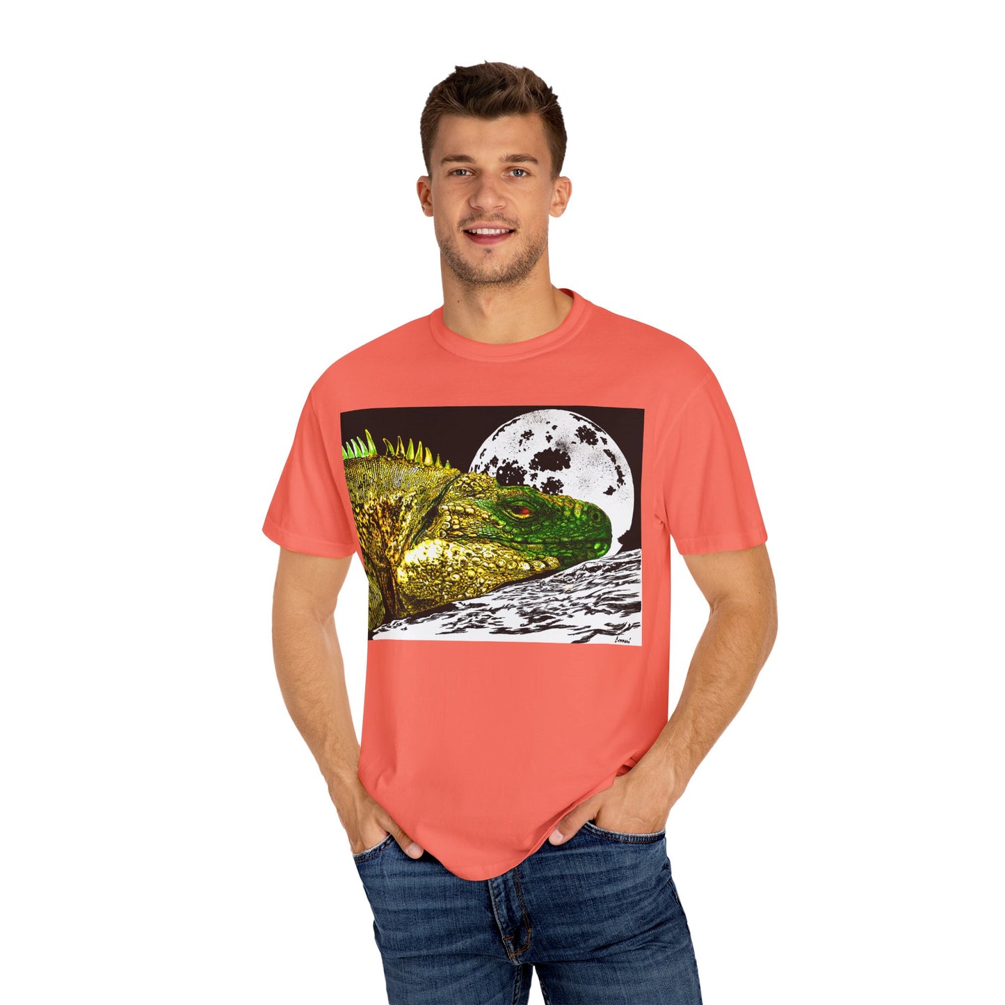 Graphic Iguana Moon Unisex T-Shirt - Nature Inspired Tee