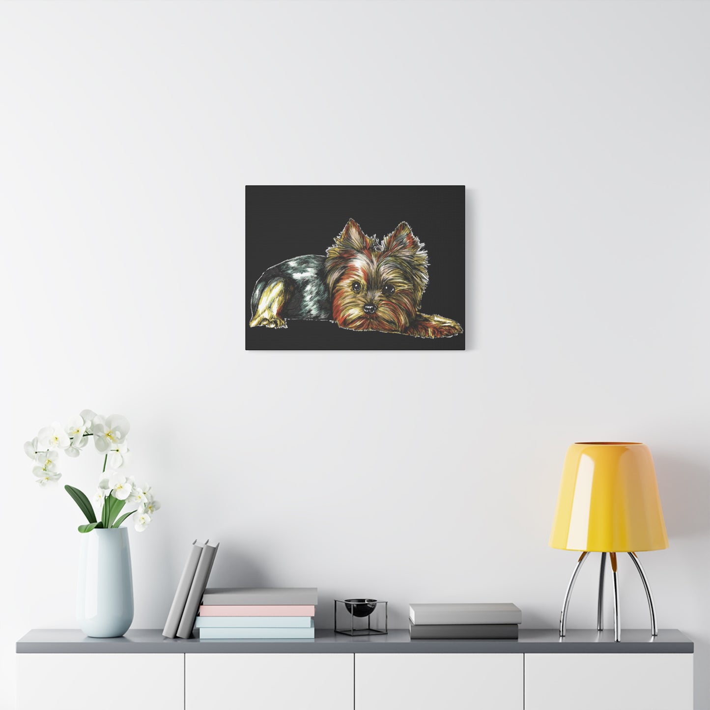 Yorkshire Terrier Canvas Art - Cute Dog Stretched Print for Pet Lovers