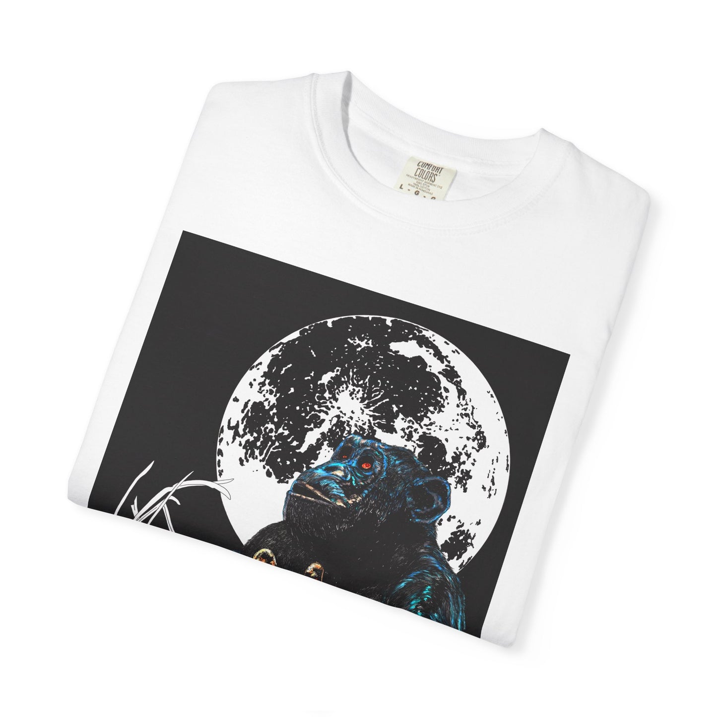 Moonlit Gorilla and Child Unisex Garment-Dyed T-Shirt