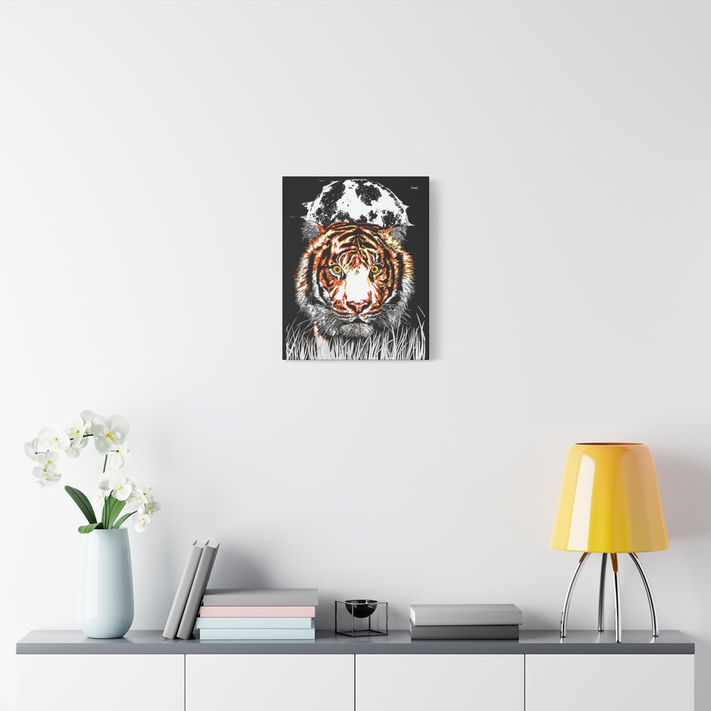 Tiger Wall Art Print of the Original, hand drawn wall art of a Tiger