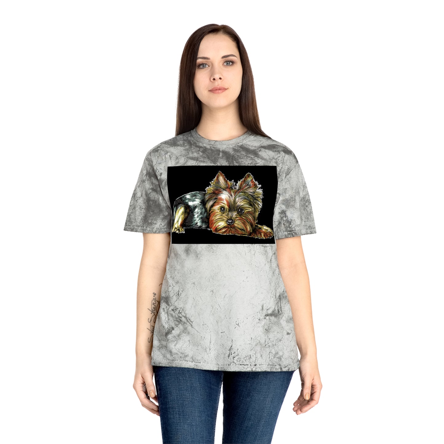 Yorkie Terrier Color Blast T-Shirt - Stylish Pet Apparel for Animal Enthusiasts