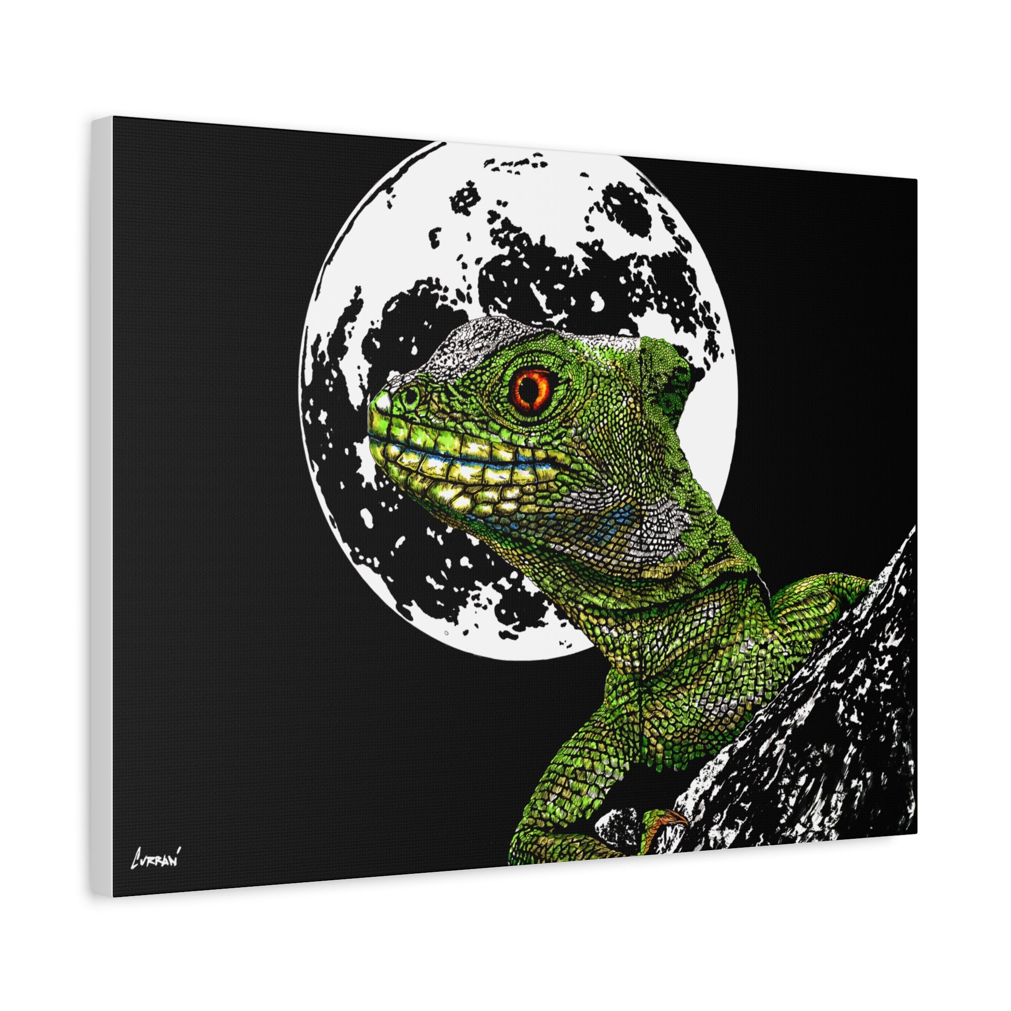 Lizard Canvas Art – Original Hand-Drawn Realistic