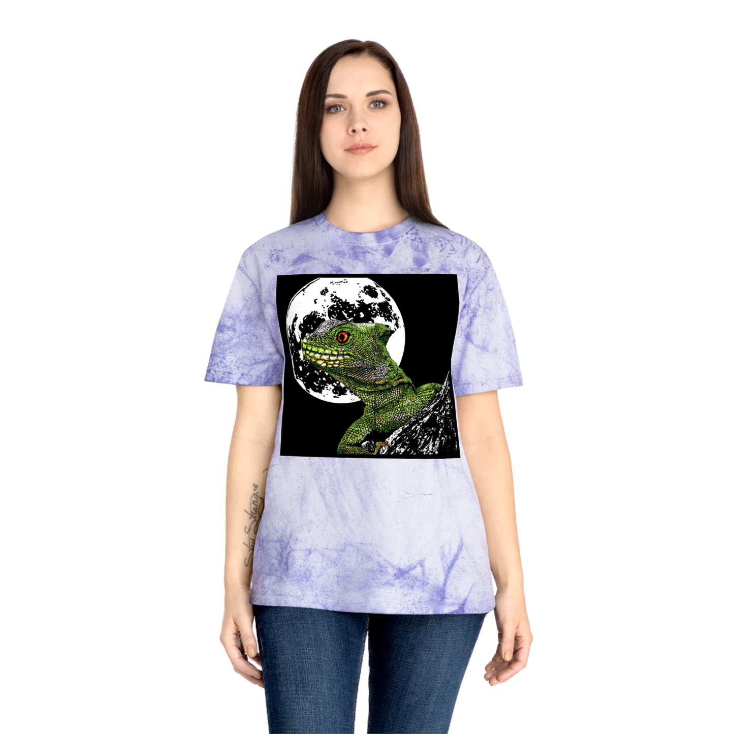 Striking Lizard Color Blast T Shirt Original Hand-Drawn Art