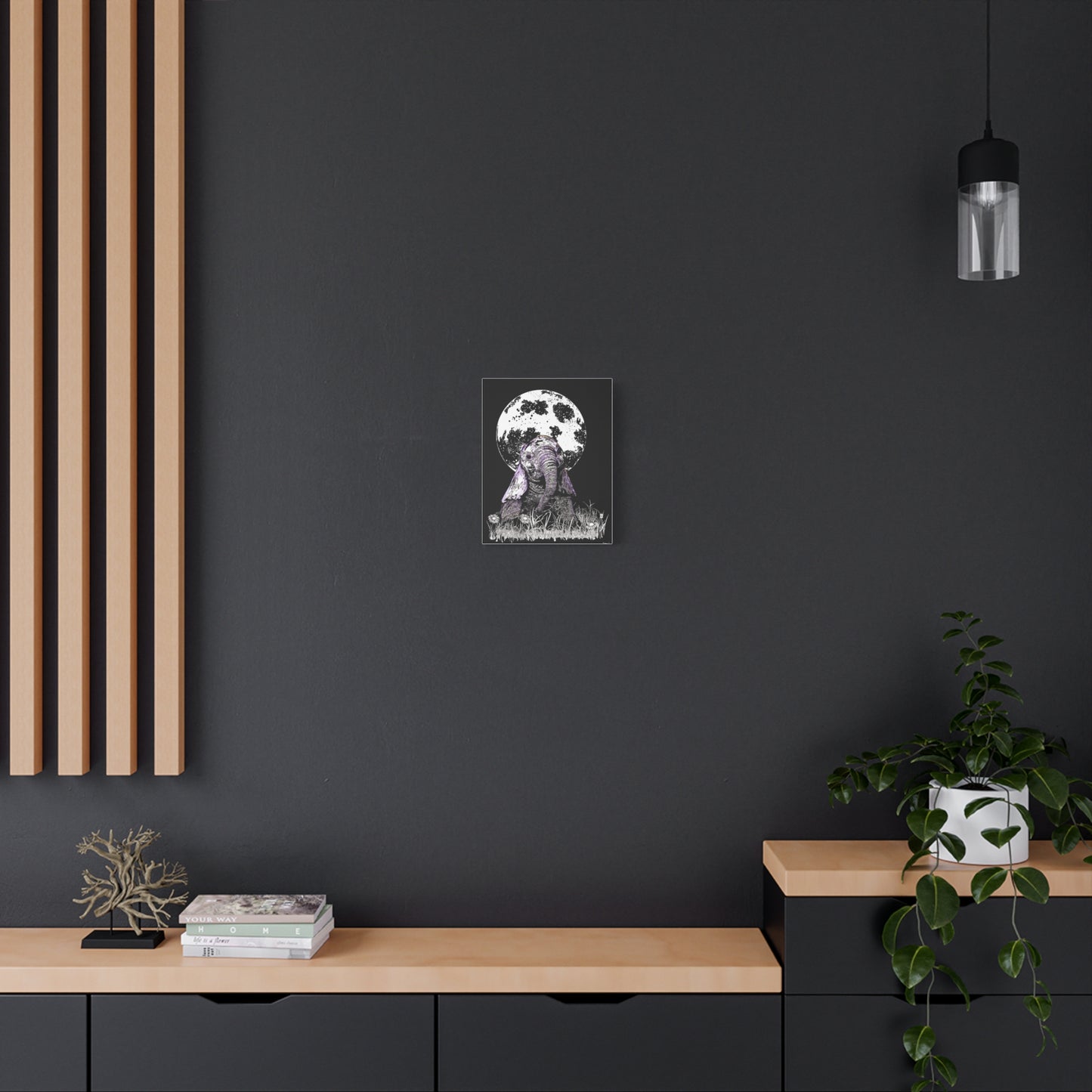 Baby Elephant Canvas Art, Print of Original hand drawn artBaby Elephant Canvas Art, Print of Original hand drawn art