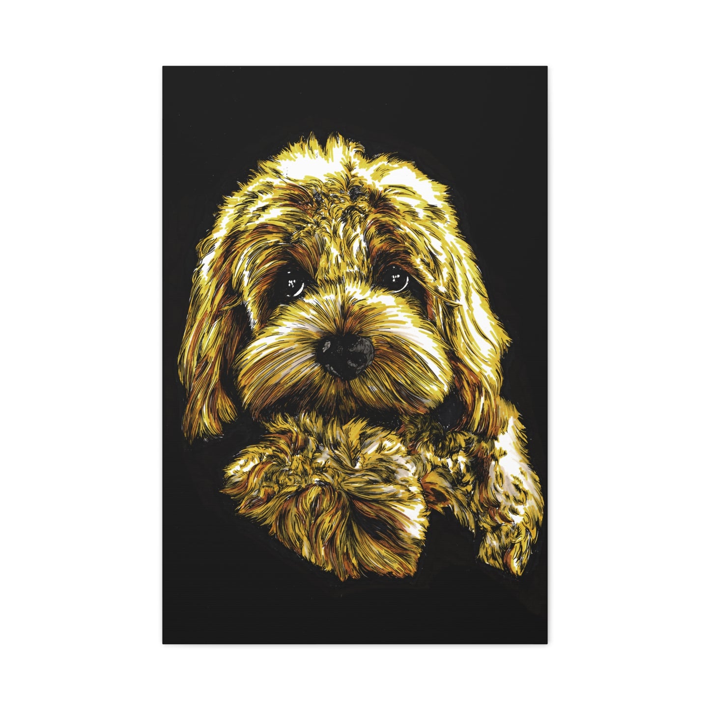 Goldendoodle Print, Hand-Drawn Original Dog Art,