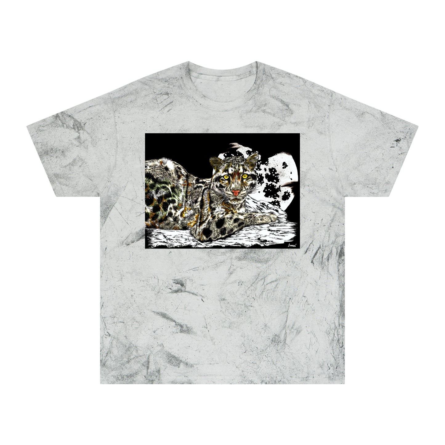 Leopard in the Moonlight T Shirt Original Hand Drawn Art