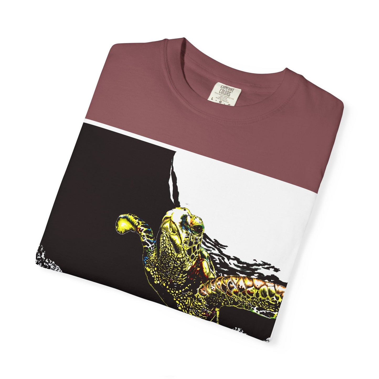 Sea Turtle Garment-Dyed Graphic Tee - Unisex Ocean Style T-Shirt