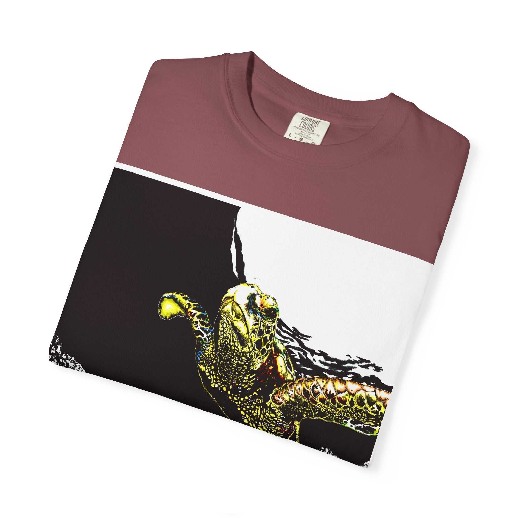 Discover the perfect blend of style and comfort with our Sea Turtle Garment-Dyed Graphic Tee - Unisex Ocean. Embrace the ocean and elevate your wardrobe today!