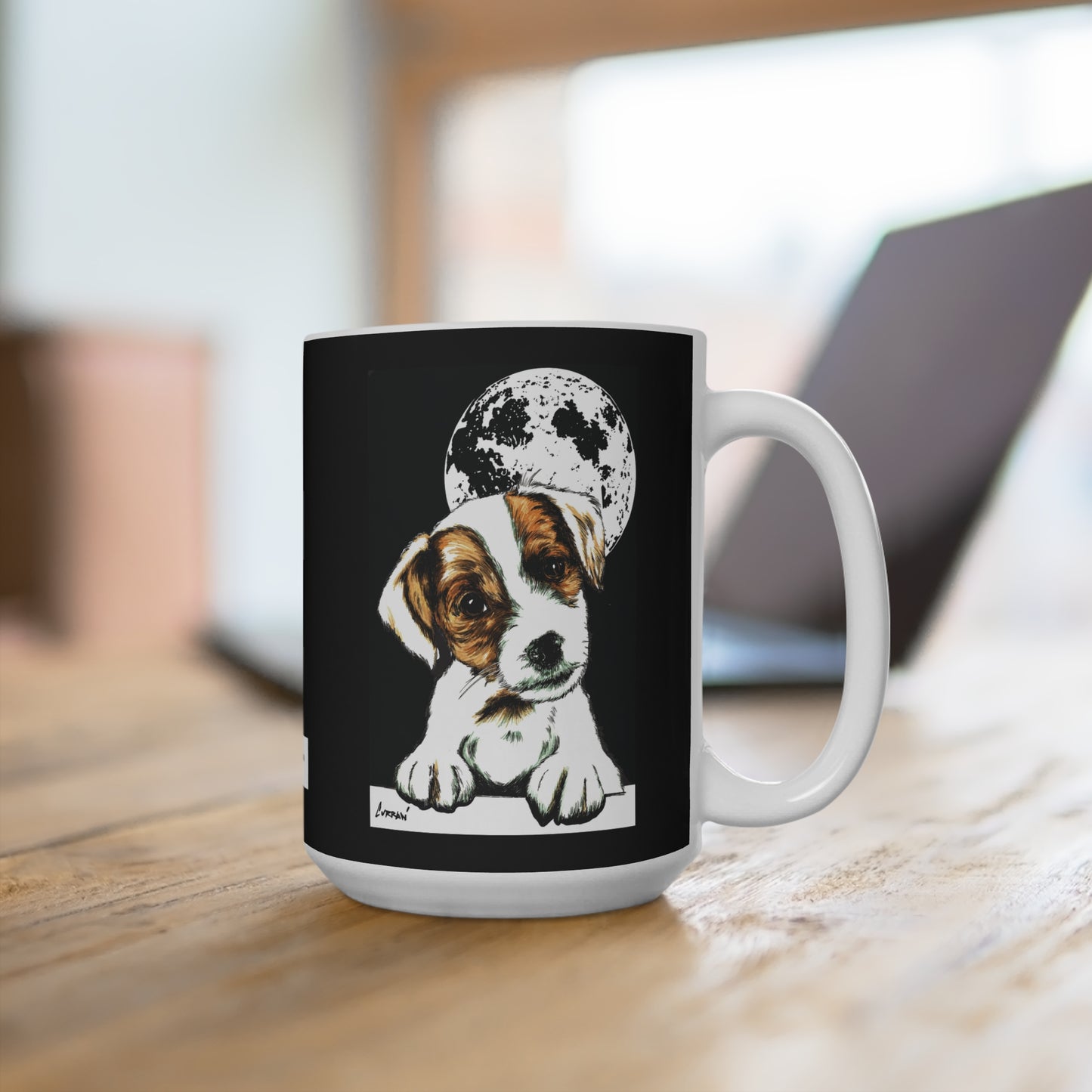 Adorable Beagle Moonlight 15oz Mug