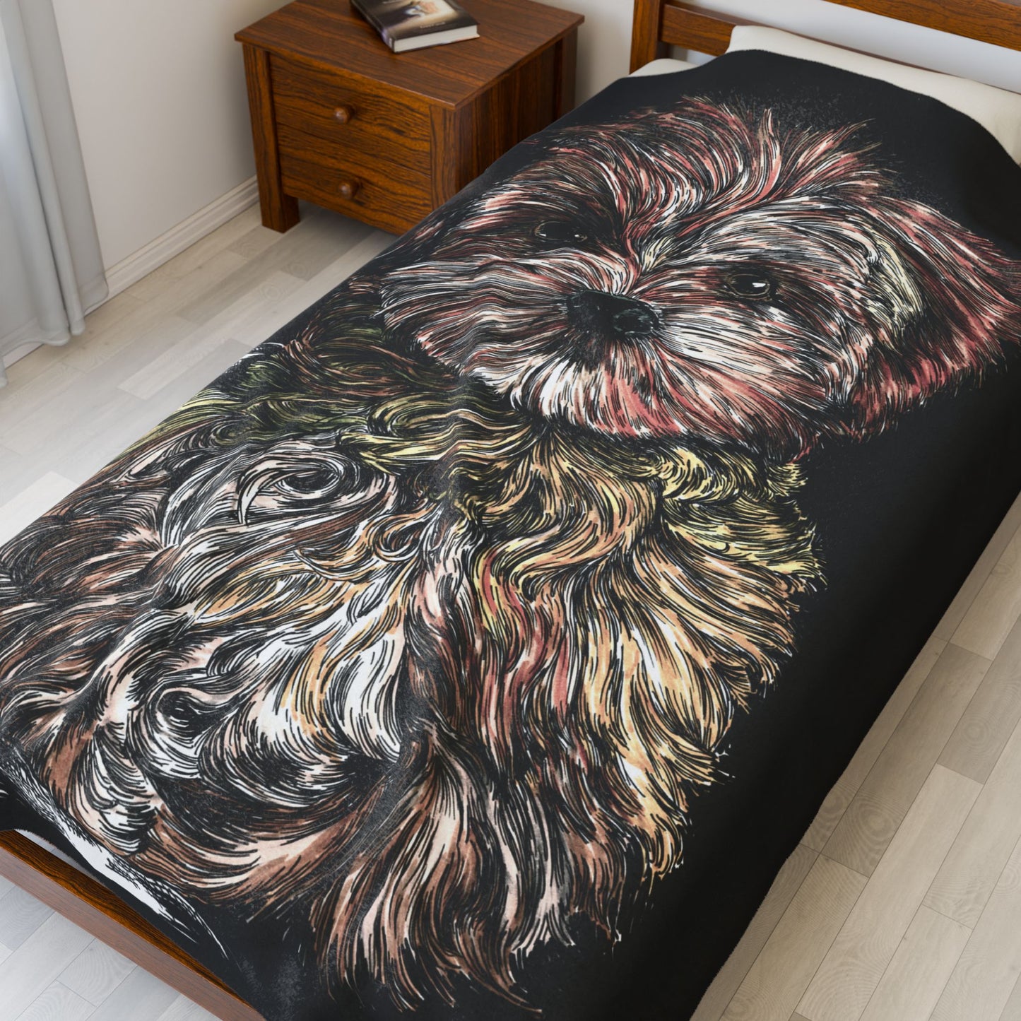Cozy Dog Lover Velveteen Plush Blanket Perfect for Gifts
