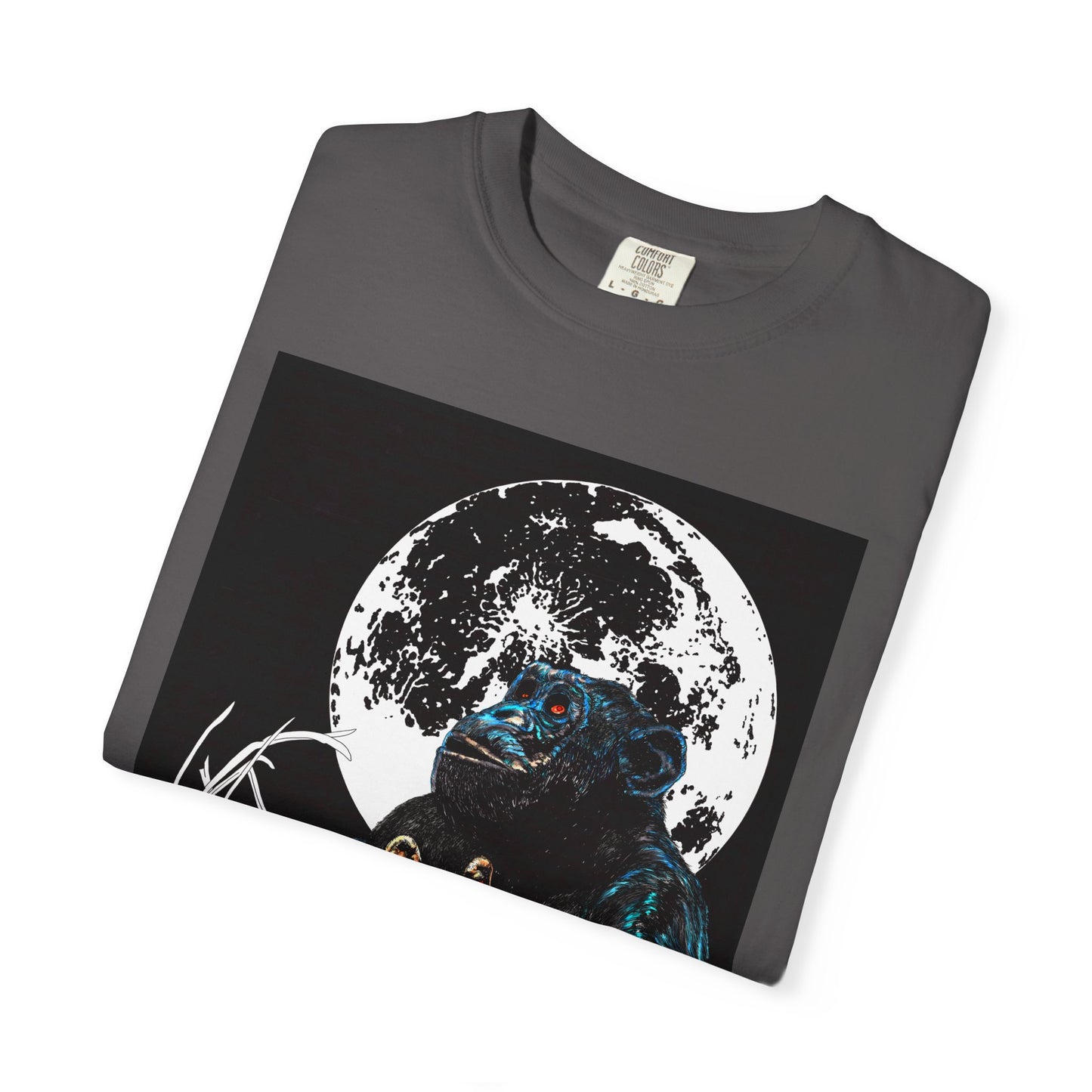 Moonlit Gorilla and Child Unisex Garment-Dyed T-Shirt