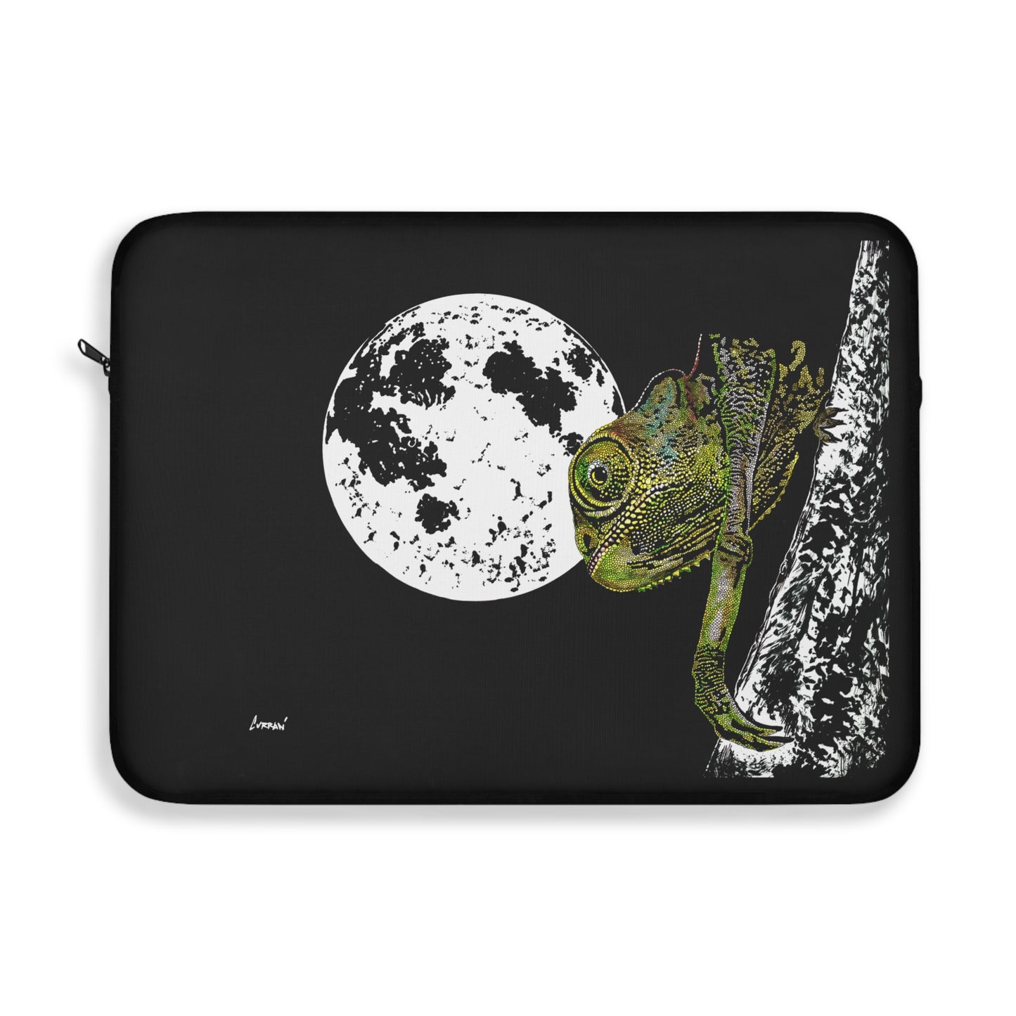 Moonlit Chameleon Laptop Sleeve - Stylish and Unique Design