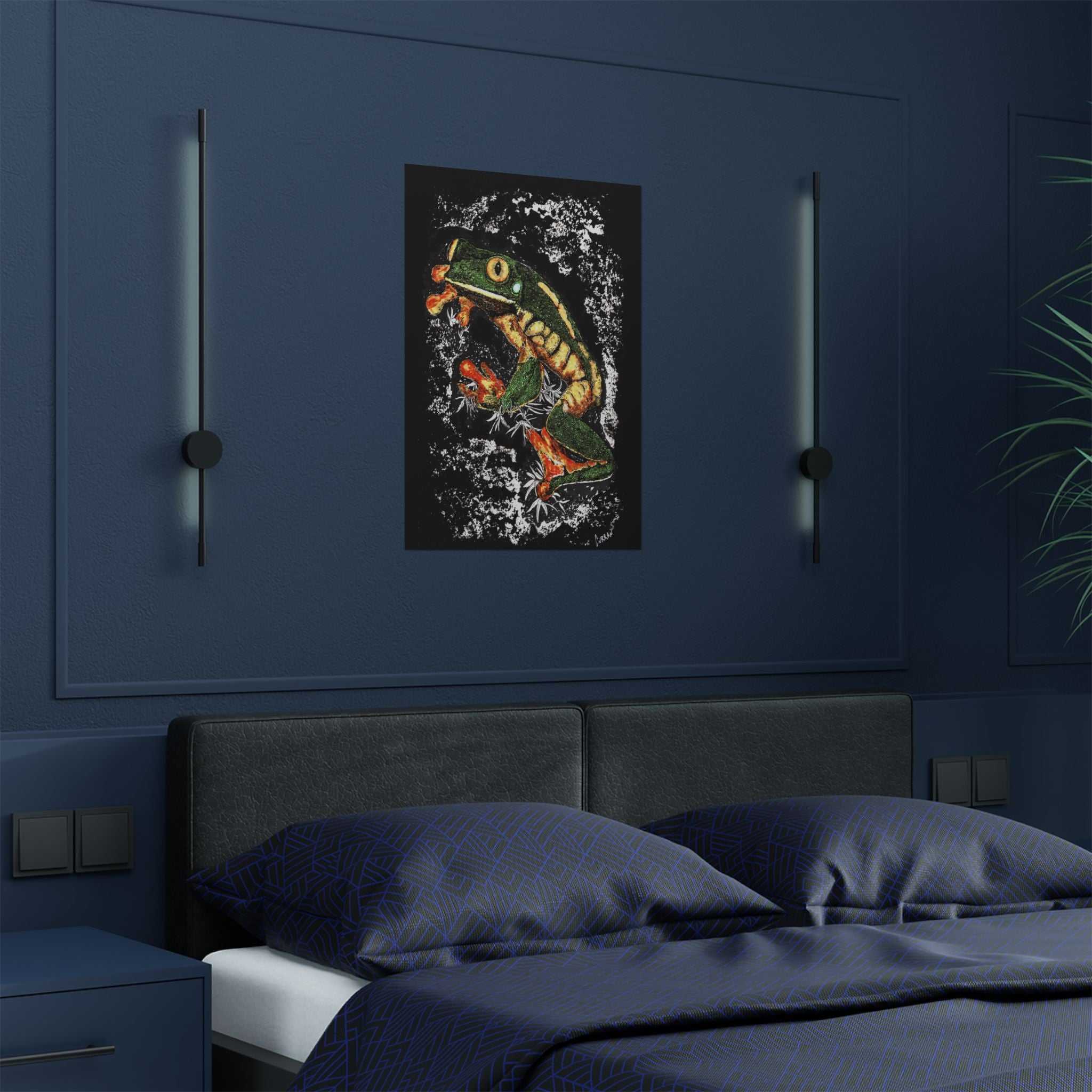 Discover the enchanting Frog Satin Poster - 300gsm Art Print for Nature Lovers. Bring the beauty of nature into your home today! Buy now.