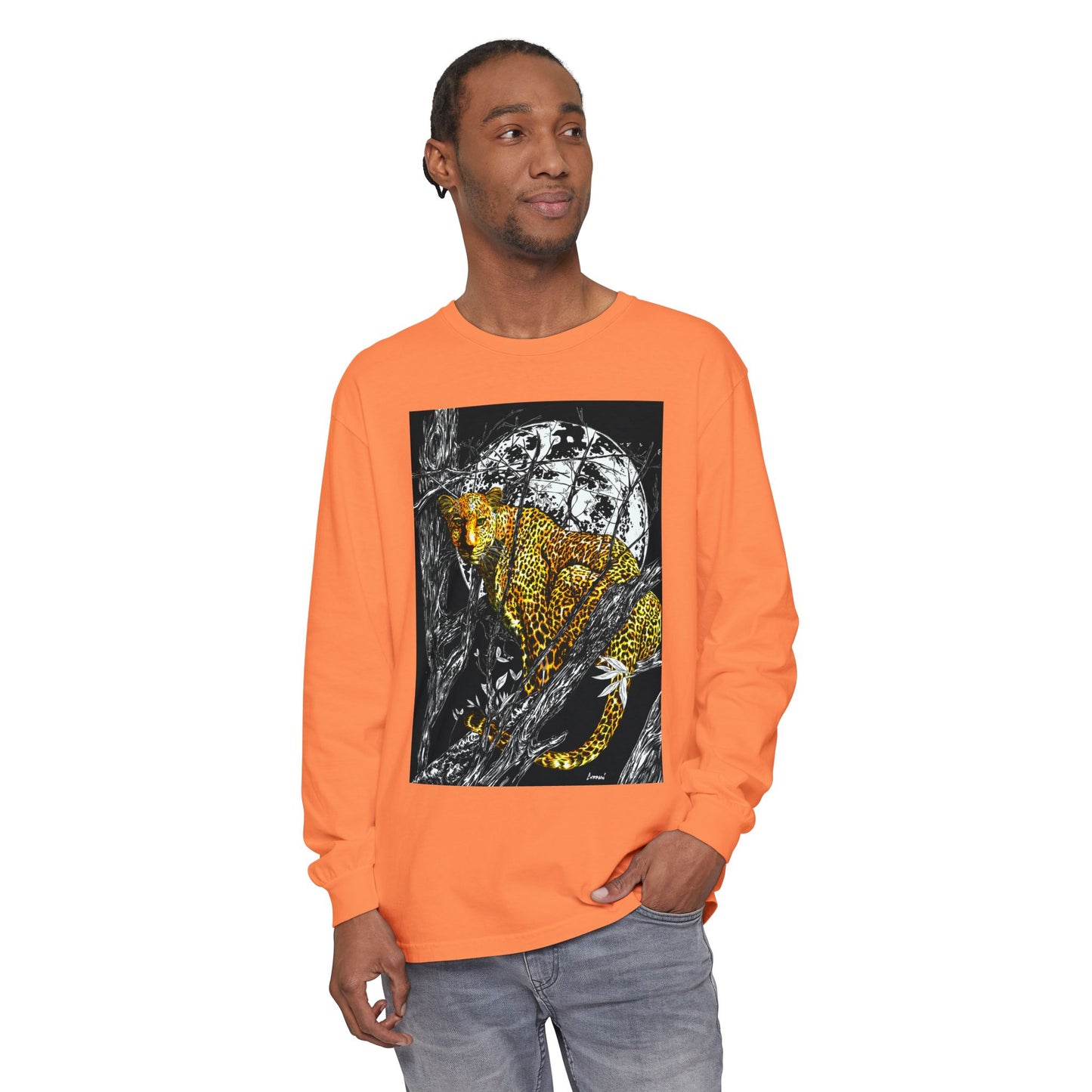 Wild Cheetah Unisex Long Sleeve T Shirt Eco-Friendly