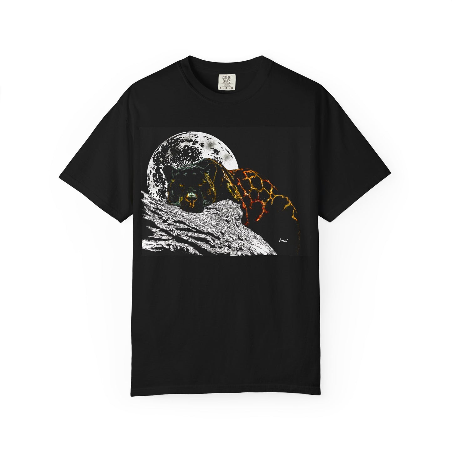 Moonlit Panther Unisex T-Shirt - Garment-Dyed Animal Tee