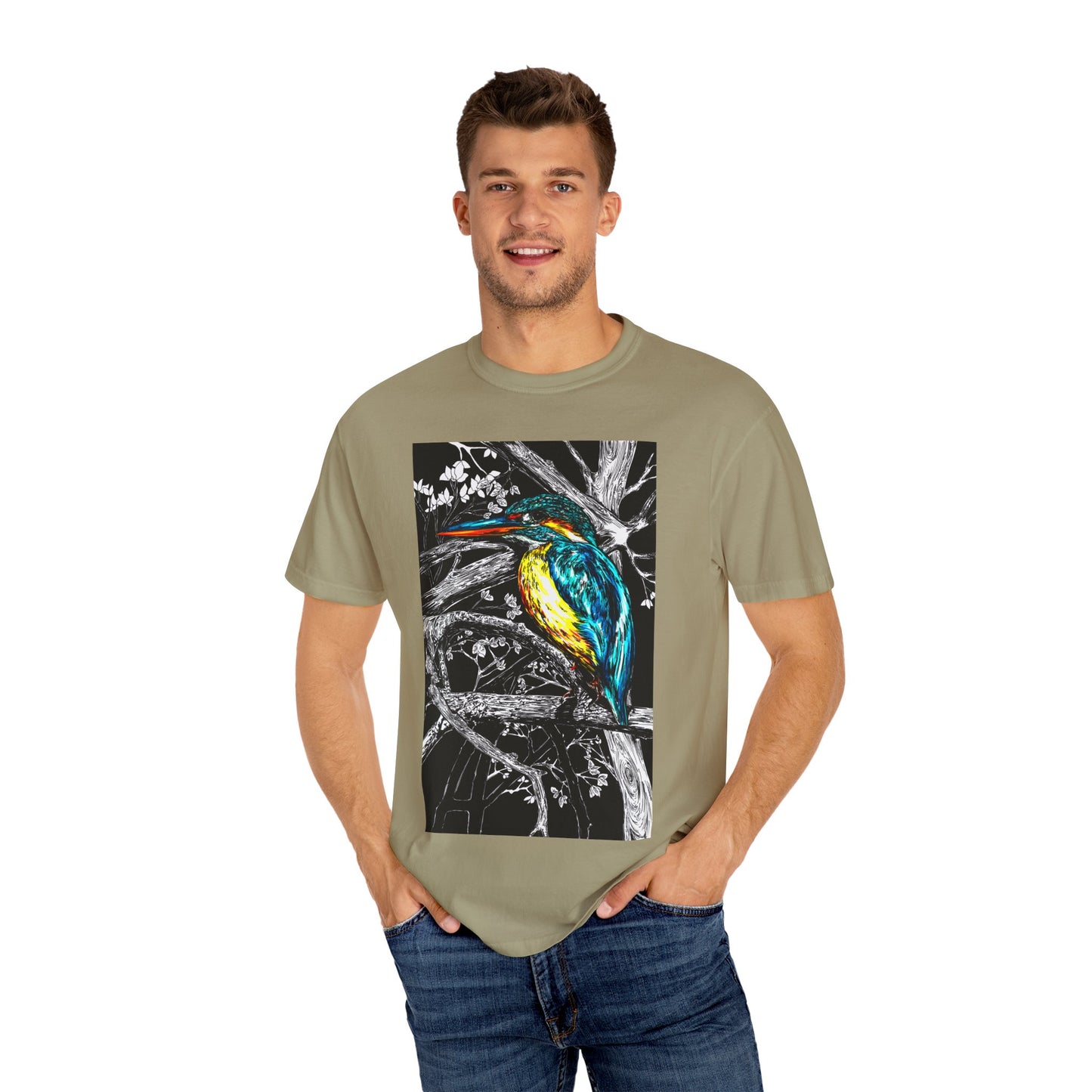 Vibrant Kingfisher Graphic Unisex T-Shirt - Nature Lover's Tee