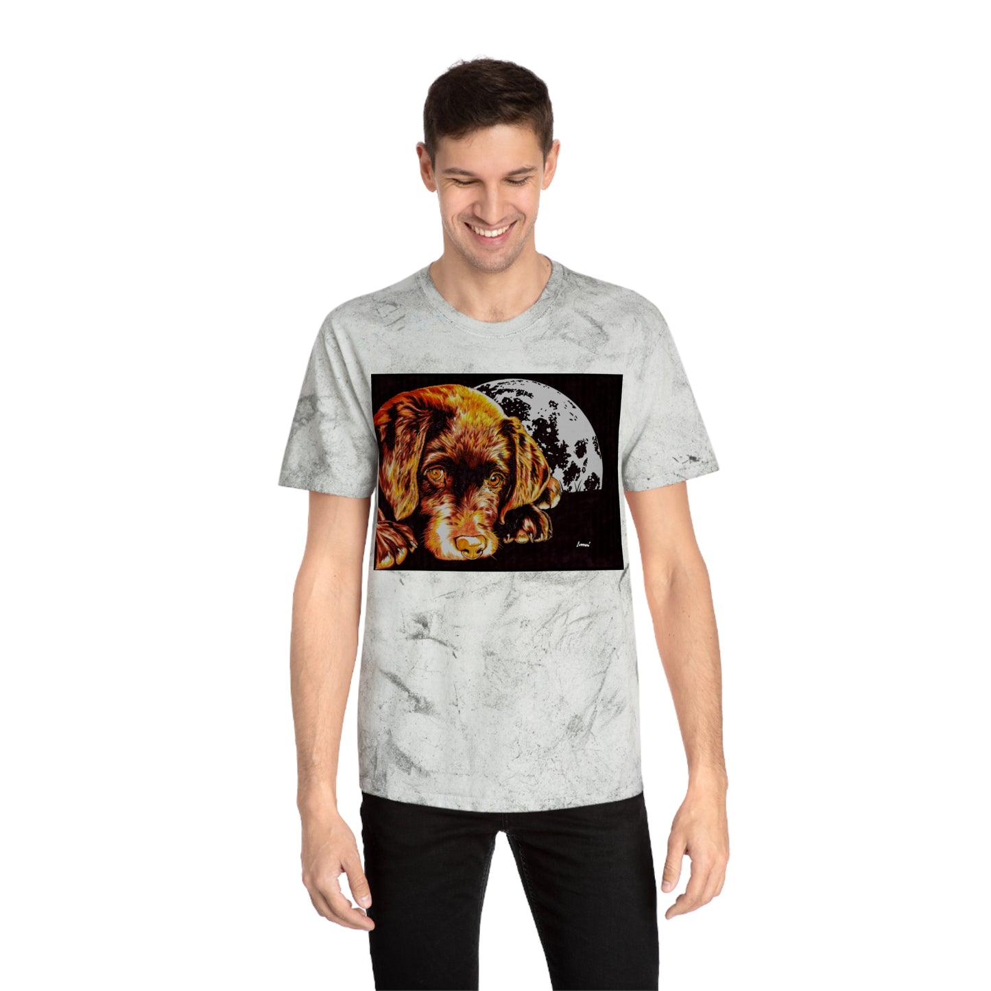 Chocolate Lab Puppy Color Blast T-Shirt - Unisex Artistic Pet Tee