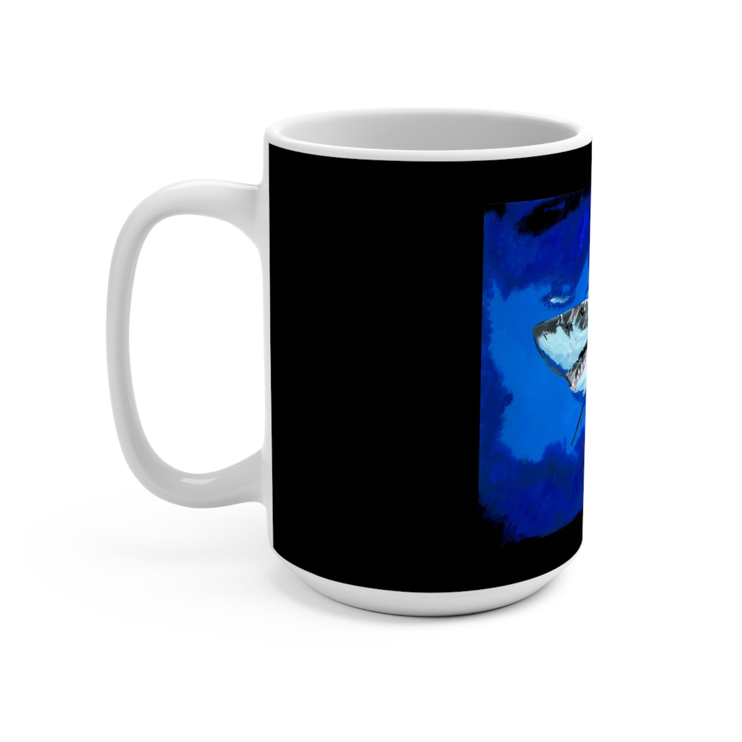Bold Shark Art 15oz Mug - Perfect Gift for Ocean Lovers