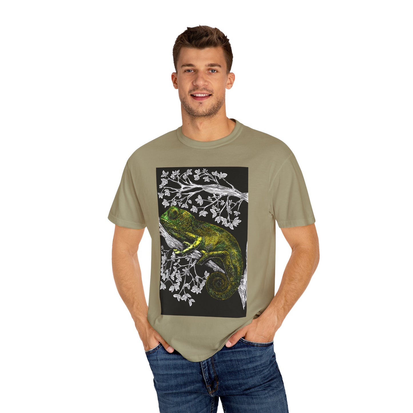 Chameleon Art Unisex Garment-Dyed T-Shirt - Nature Lover's
