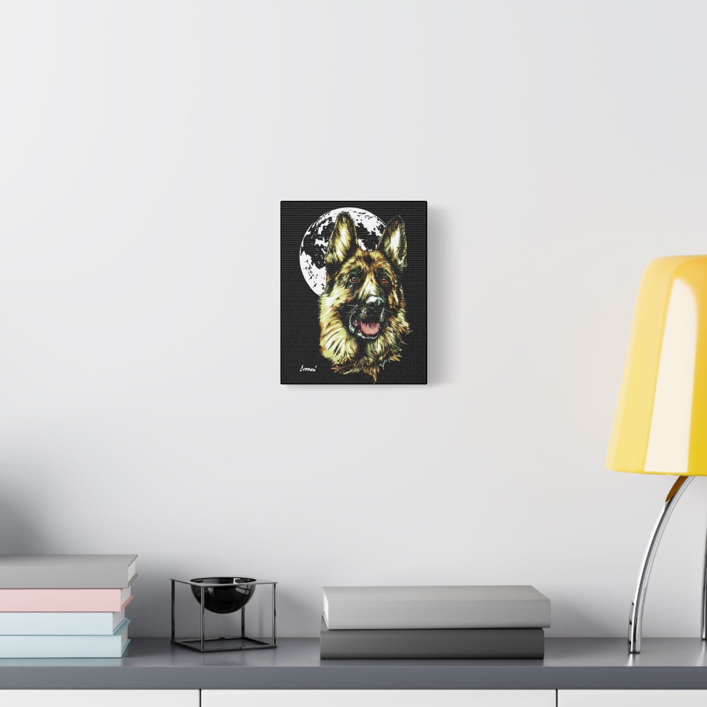German Shepherd Print, Hand-Drawn Dog Art,