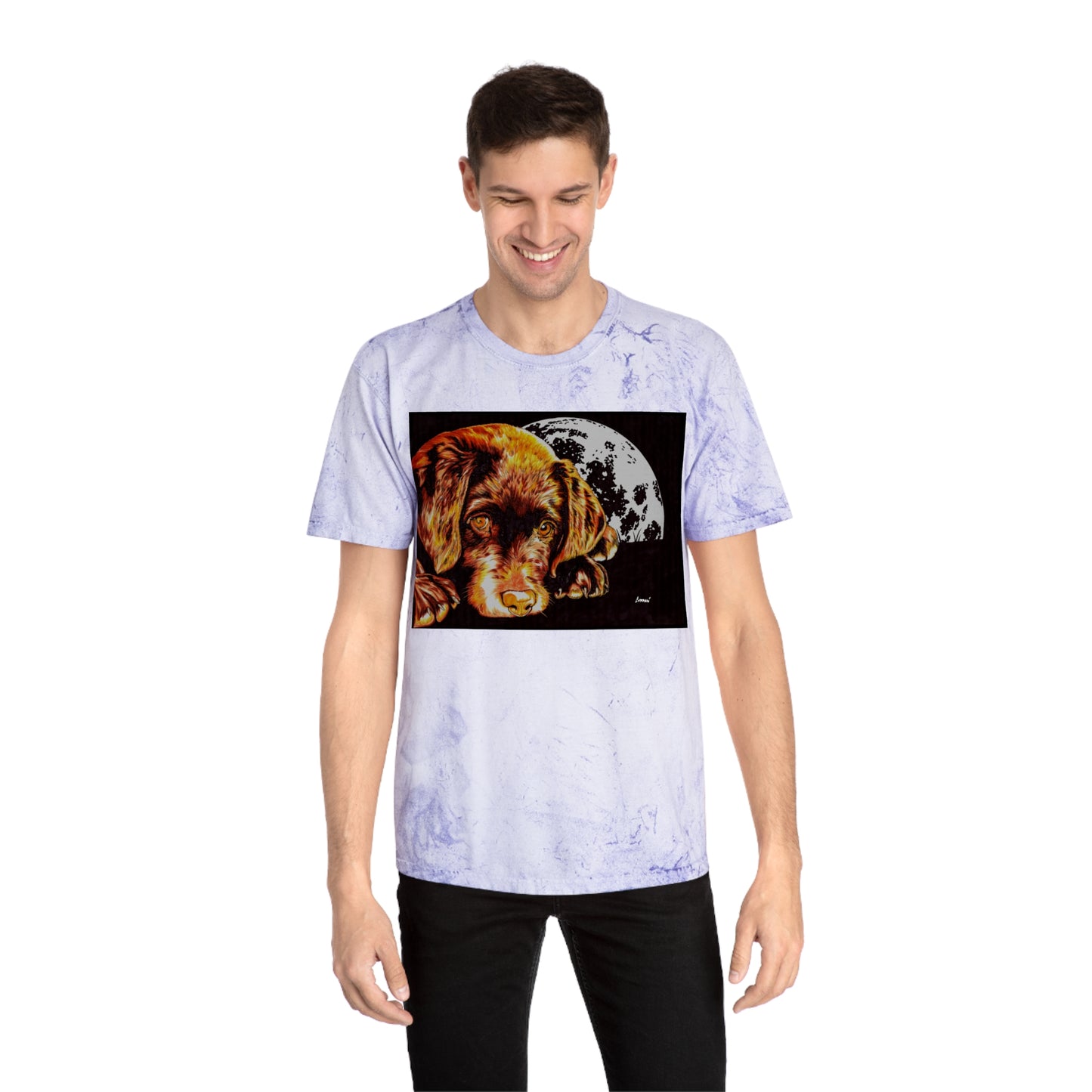 Chocolate Lab Puppy Color Blast T-Shirt - Unisex Artistic Pet Tee