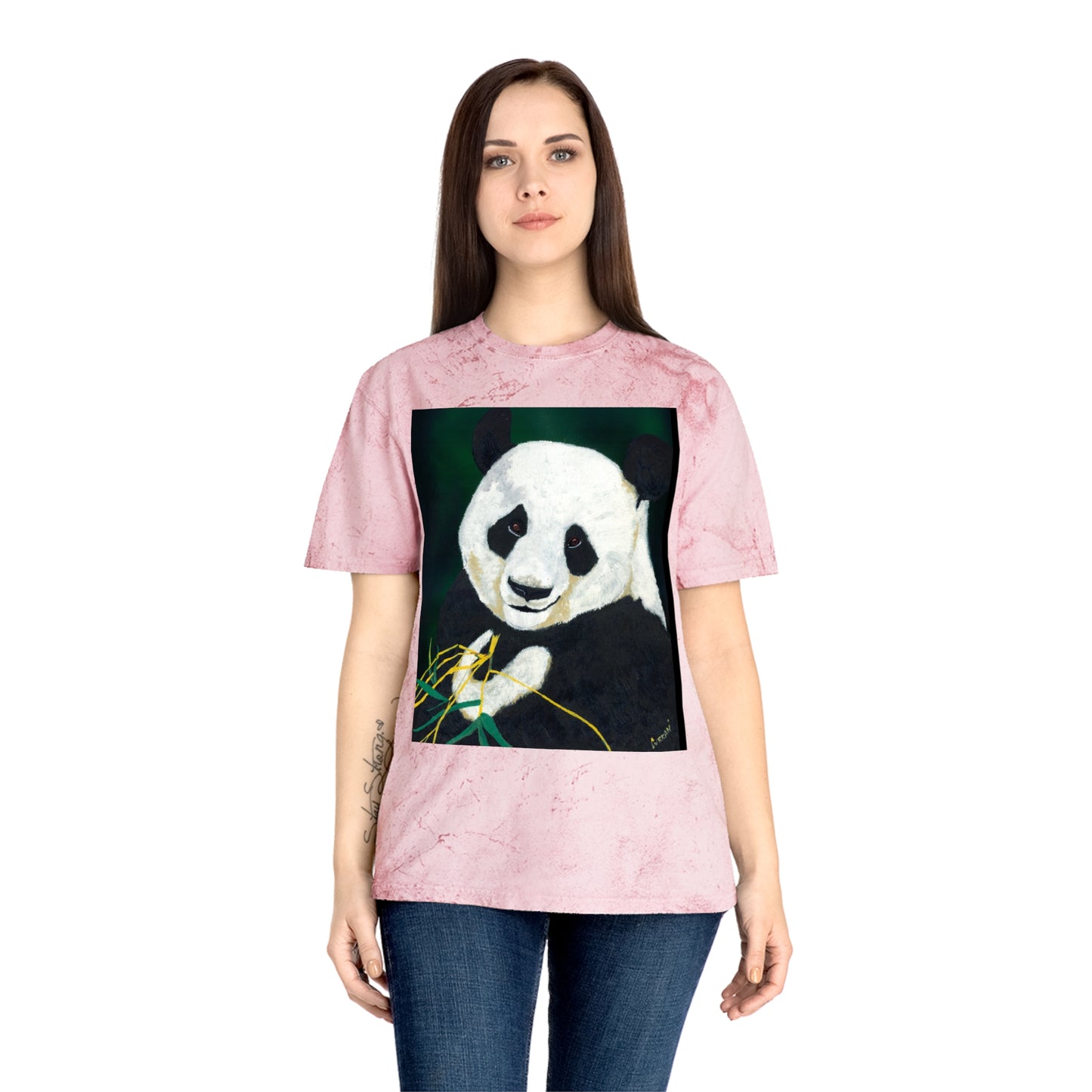 Cute Panda Unisex Color Blast T Shirt Nature Inspired Design