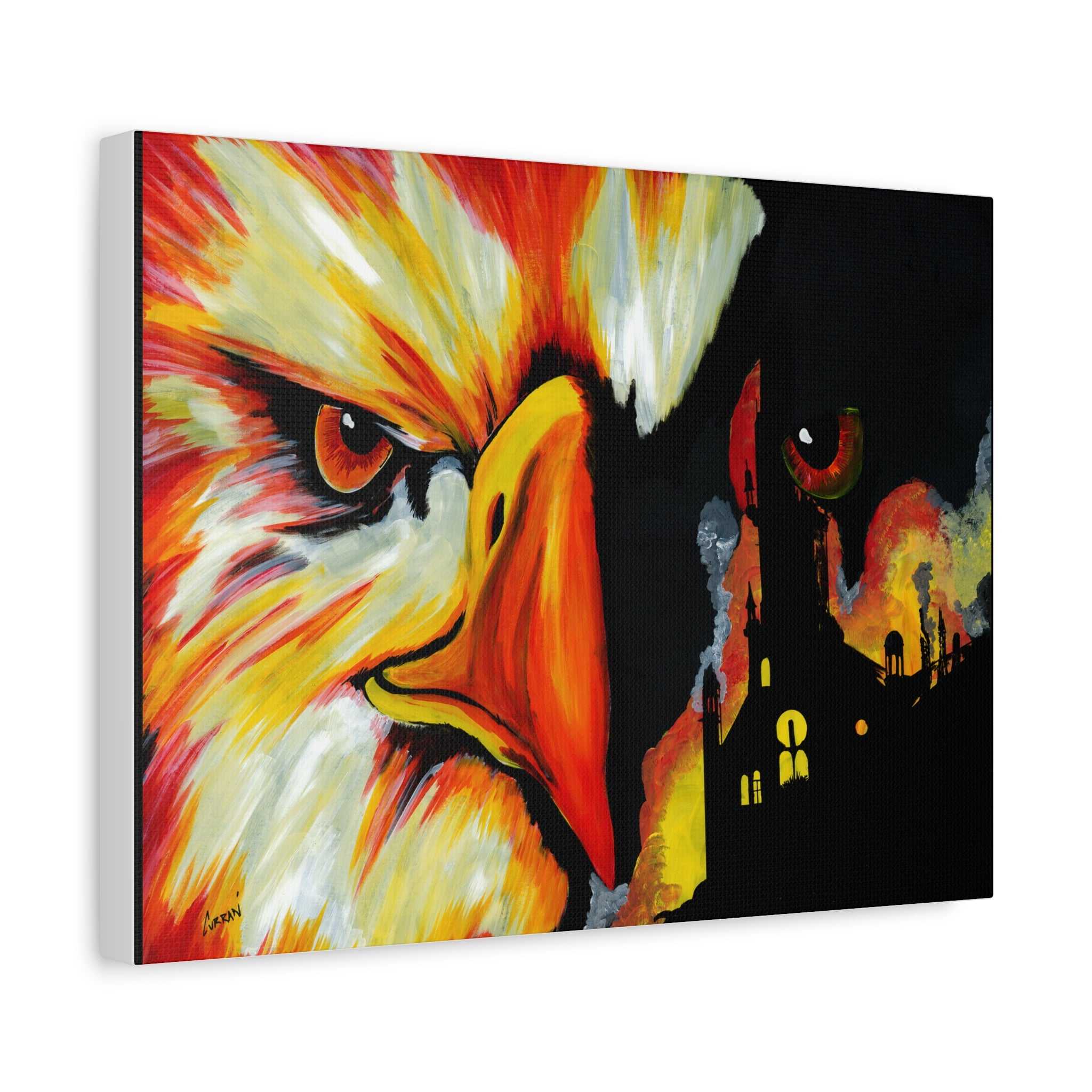 Phoenix Canvas Print, print of my Original hand painted art