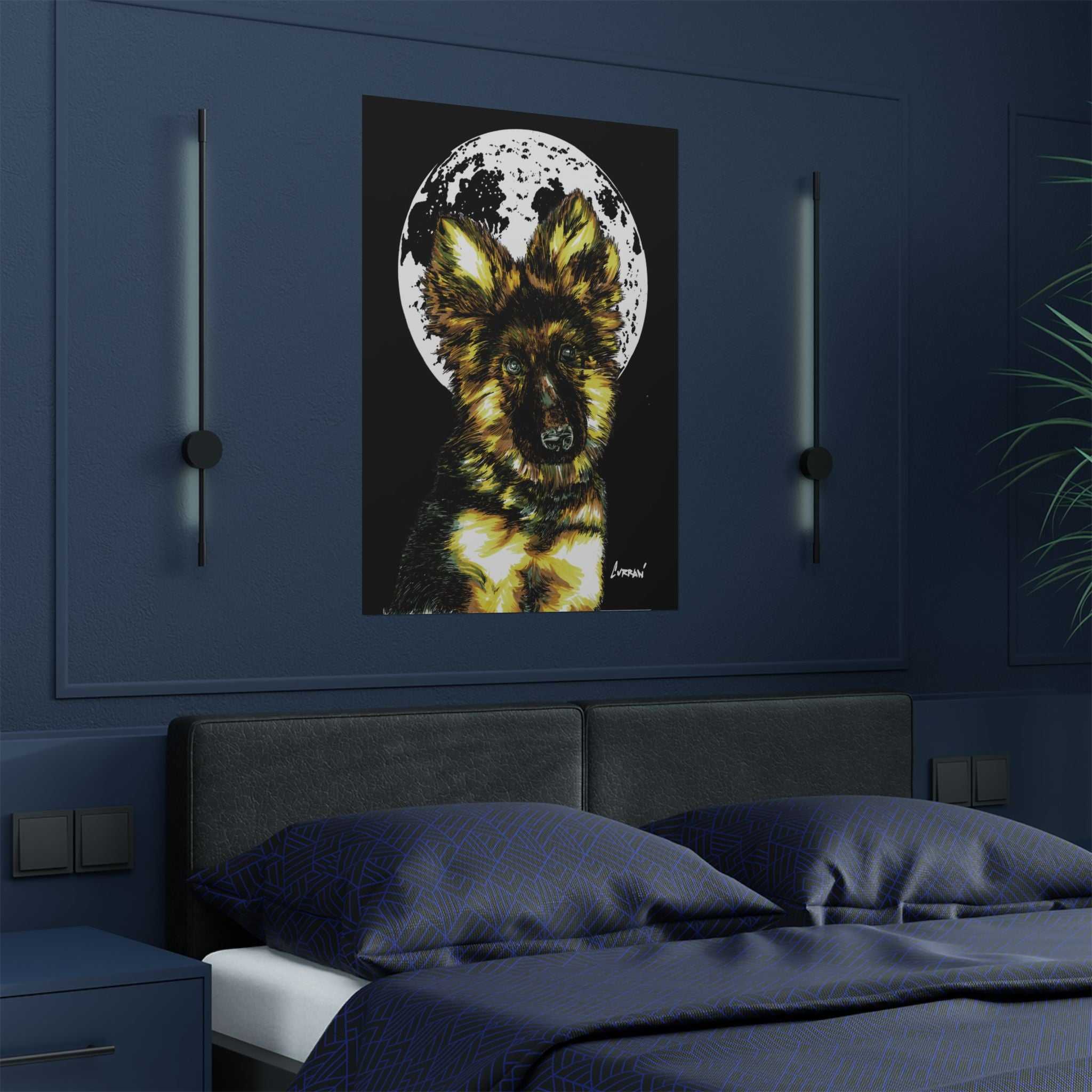 German Shepherd Satin Poster | 300gsm Art Print for Dog Lovers