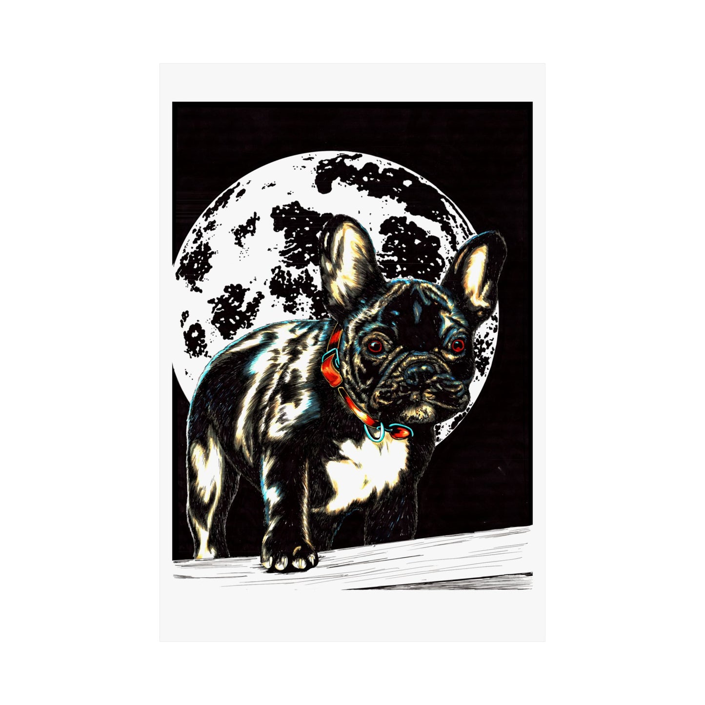French Bulldog Art Satin Poster Wall Décor for Pet Lovers