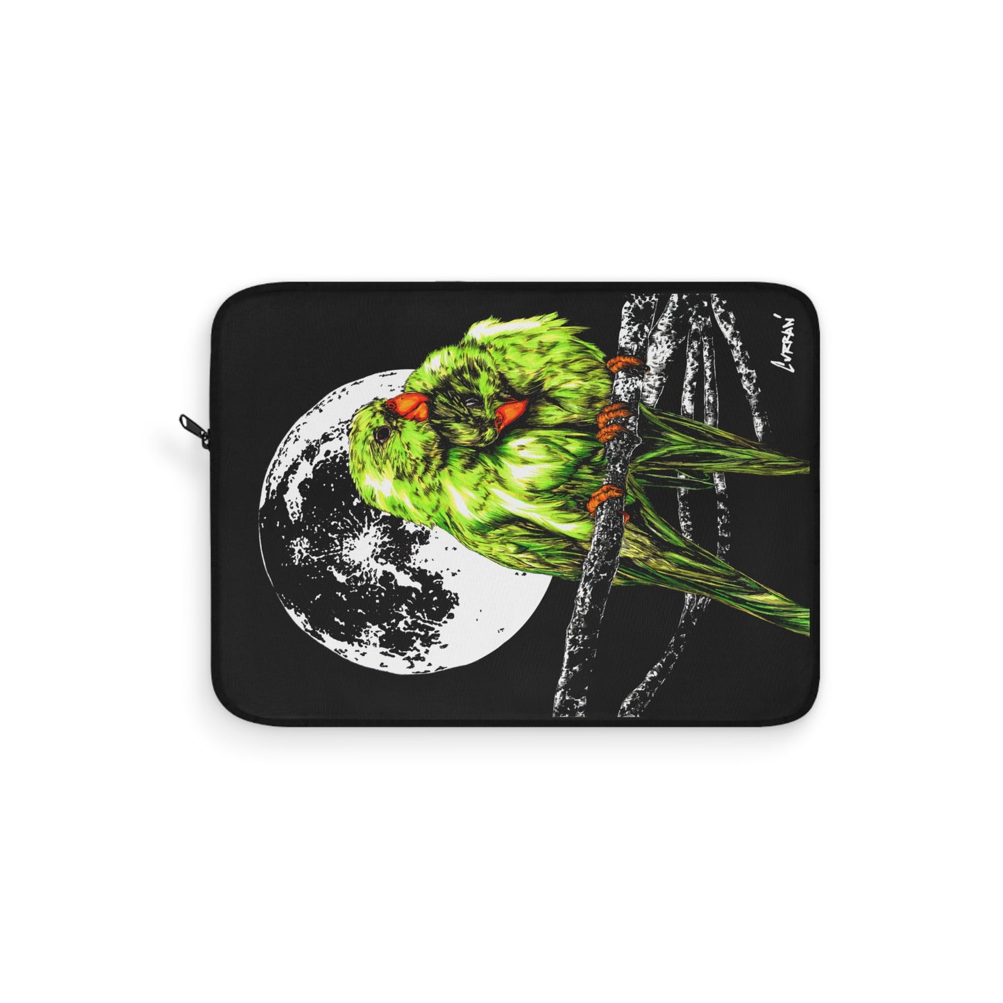 Moonlit Parrots Laptop Sleeve - Artistic and Protective Case for Nature Lovers