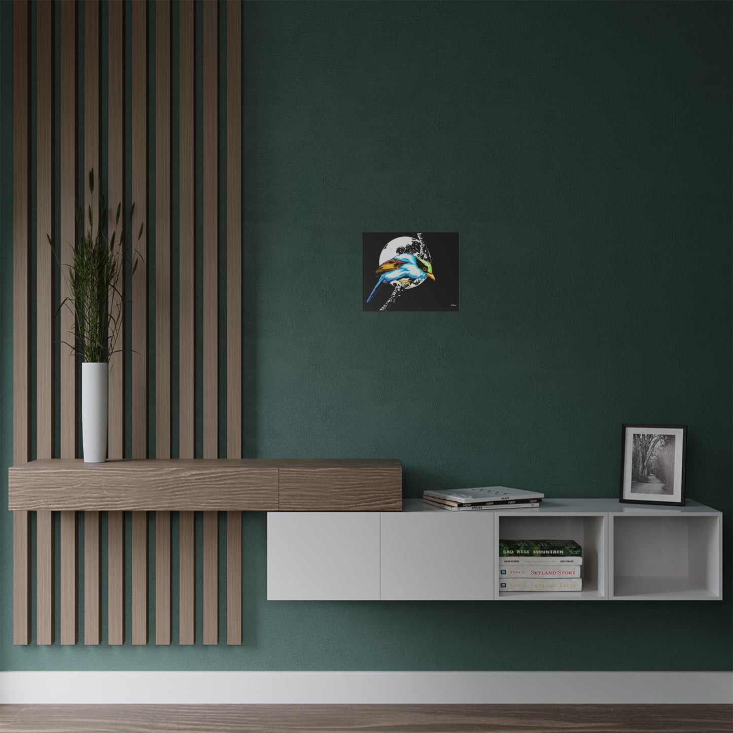 Vibrant Bird Satin Poster - 300gsm Wall Art Print for Nature Lovers