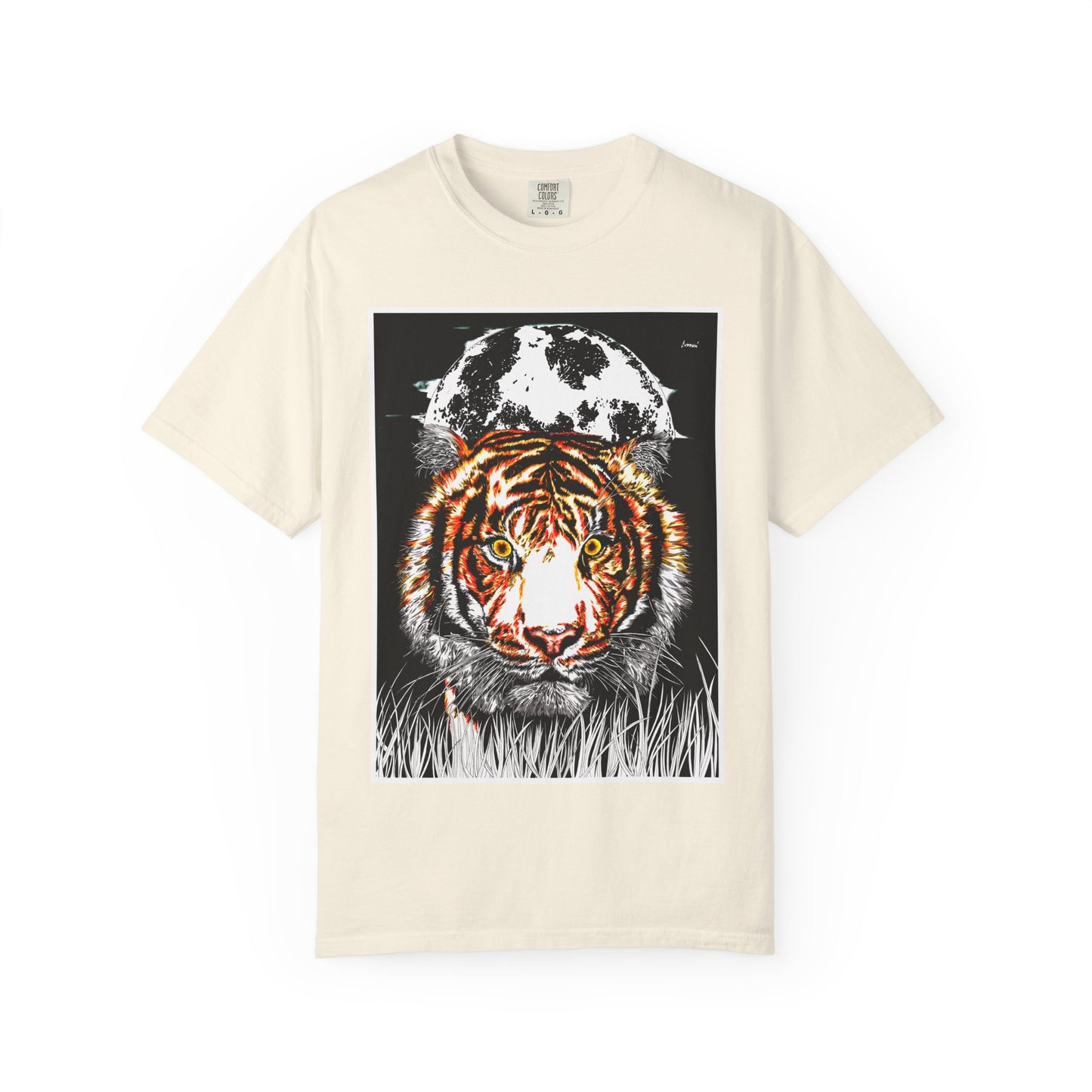 Tiger Garment-Dyed Graphic T-Shirt - Unisex Wild Animal Tee