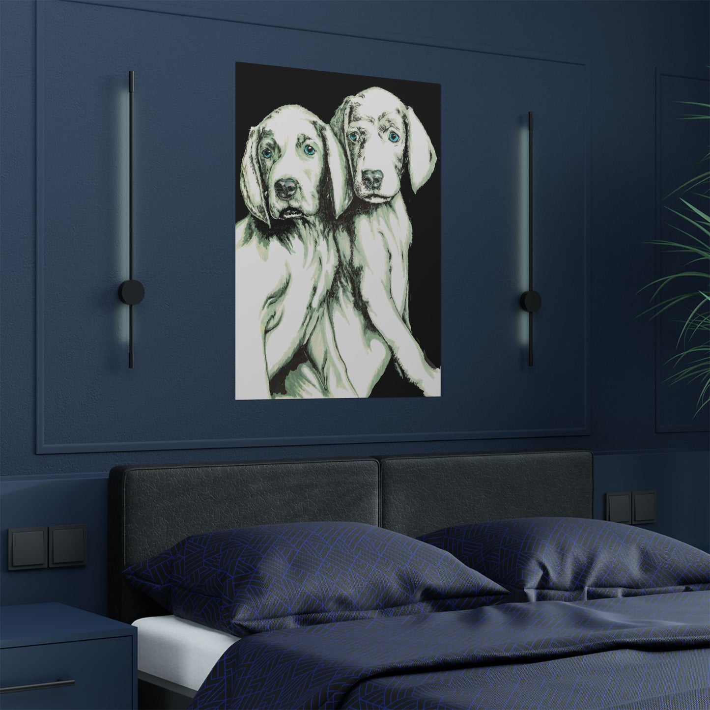 Custom Dog Art Satin Poster - Perfect for Pet Lovers