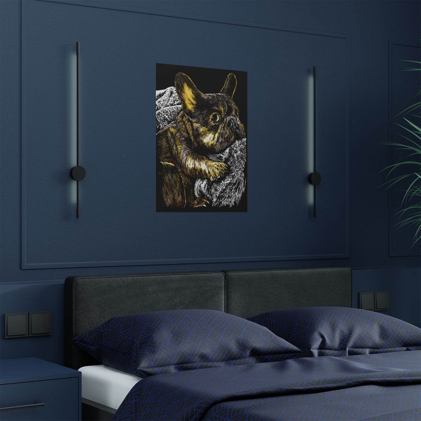 French Bulldog Satin Poster | Art Print for Dog Lovers