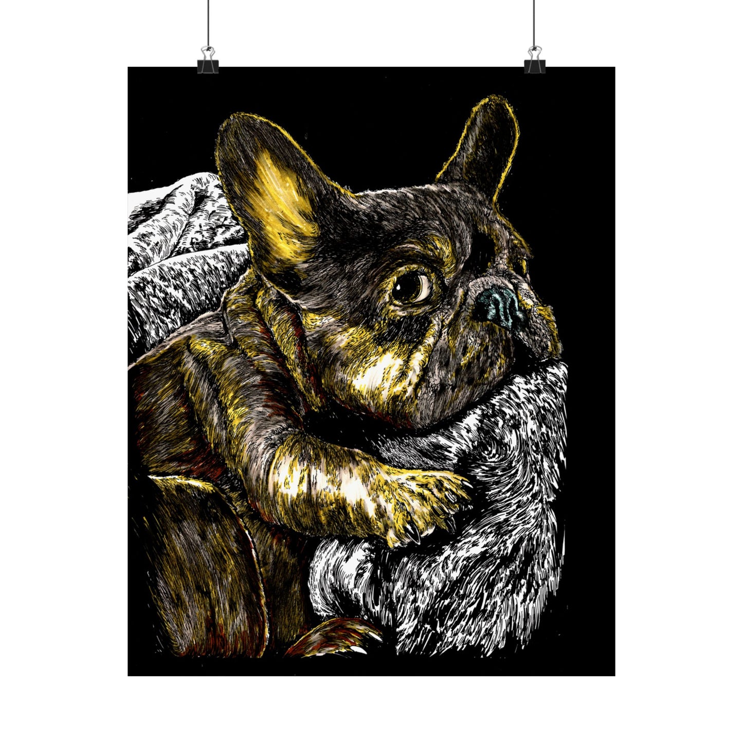 French Bulldog Satin Poster | Art Print for Dog Lovers