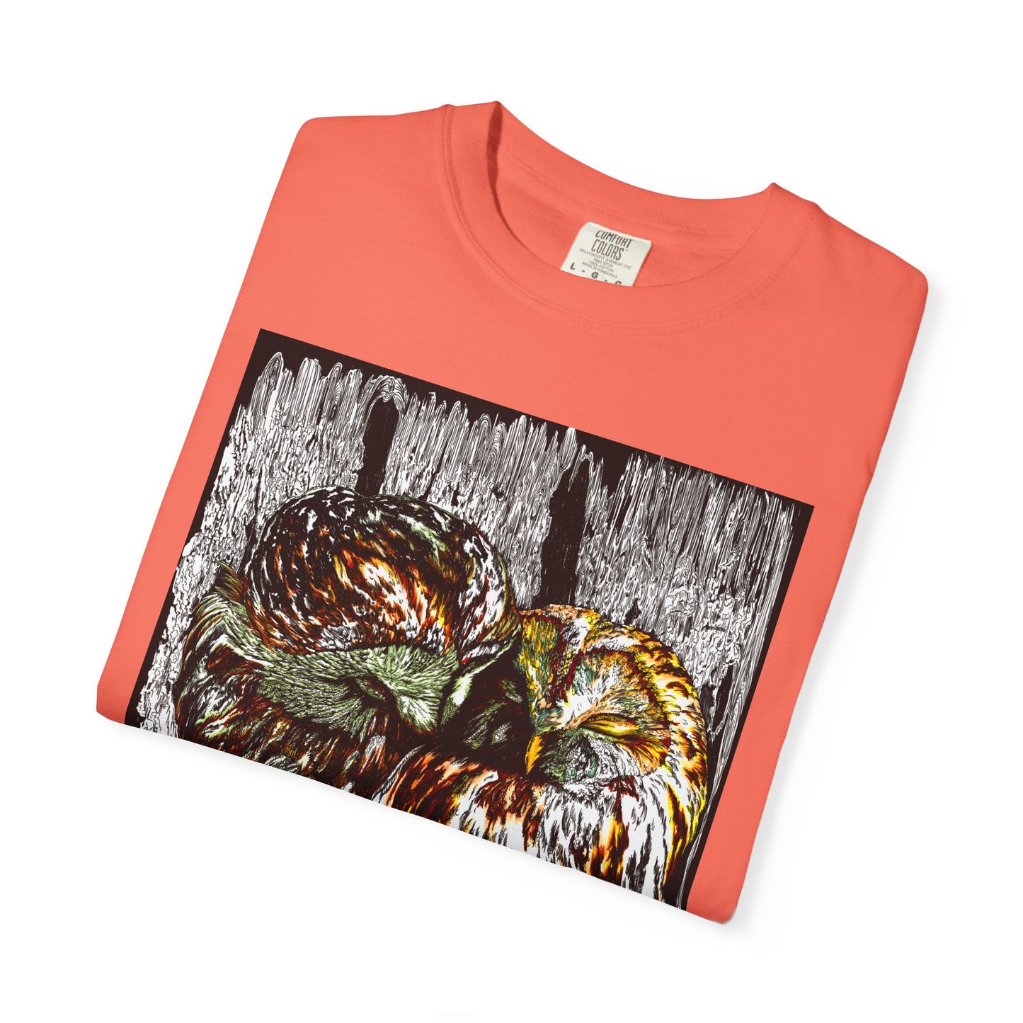 Owls in a Tree Unisex Garment-Dyed T-Shirt