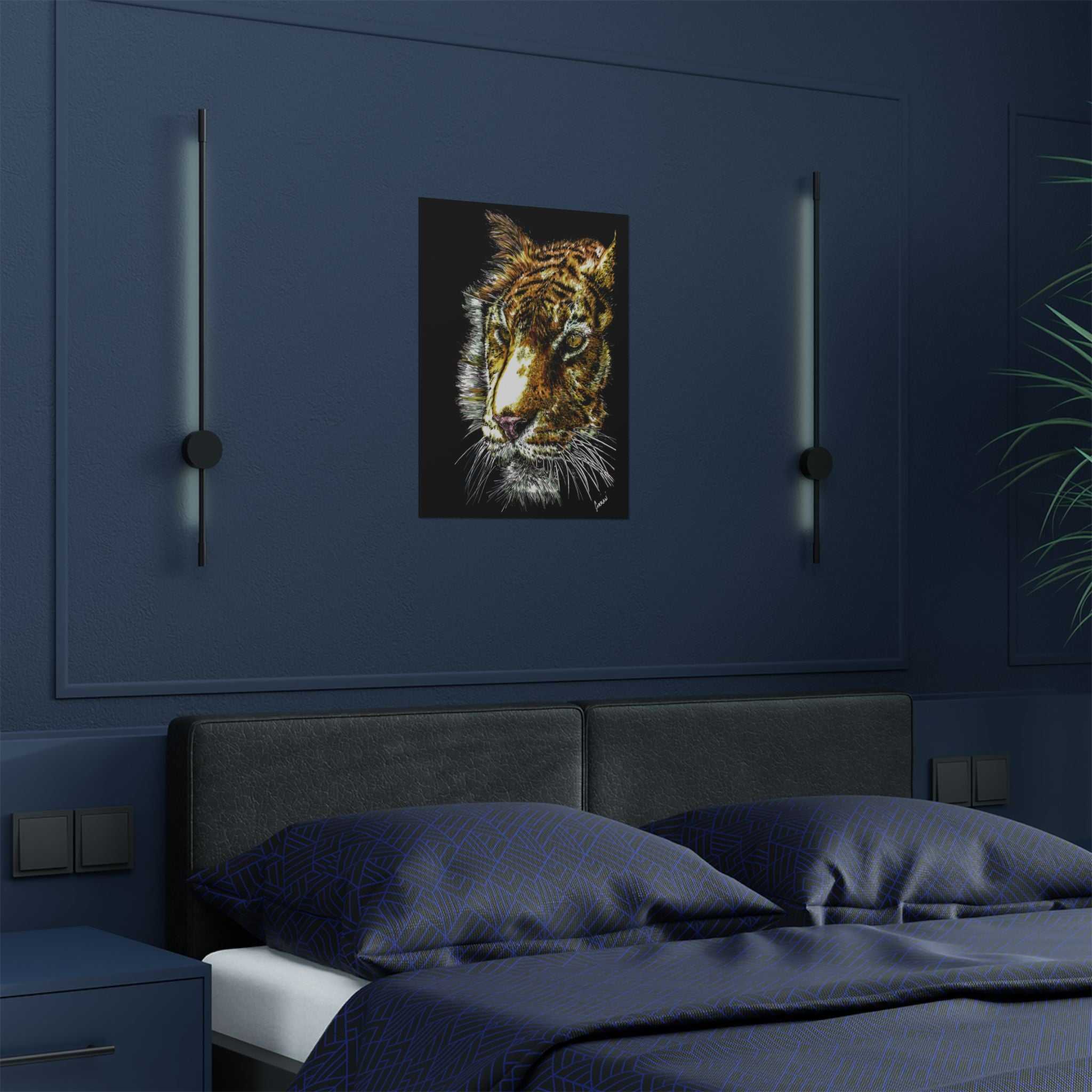 Tiger Satin Poster (300gsm) - Vibrant Wildlife Wall Art