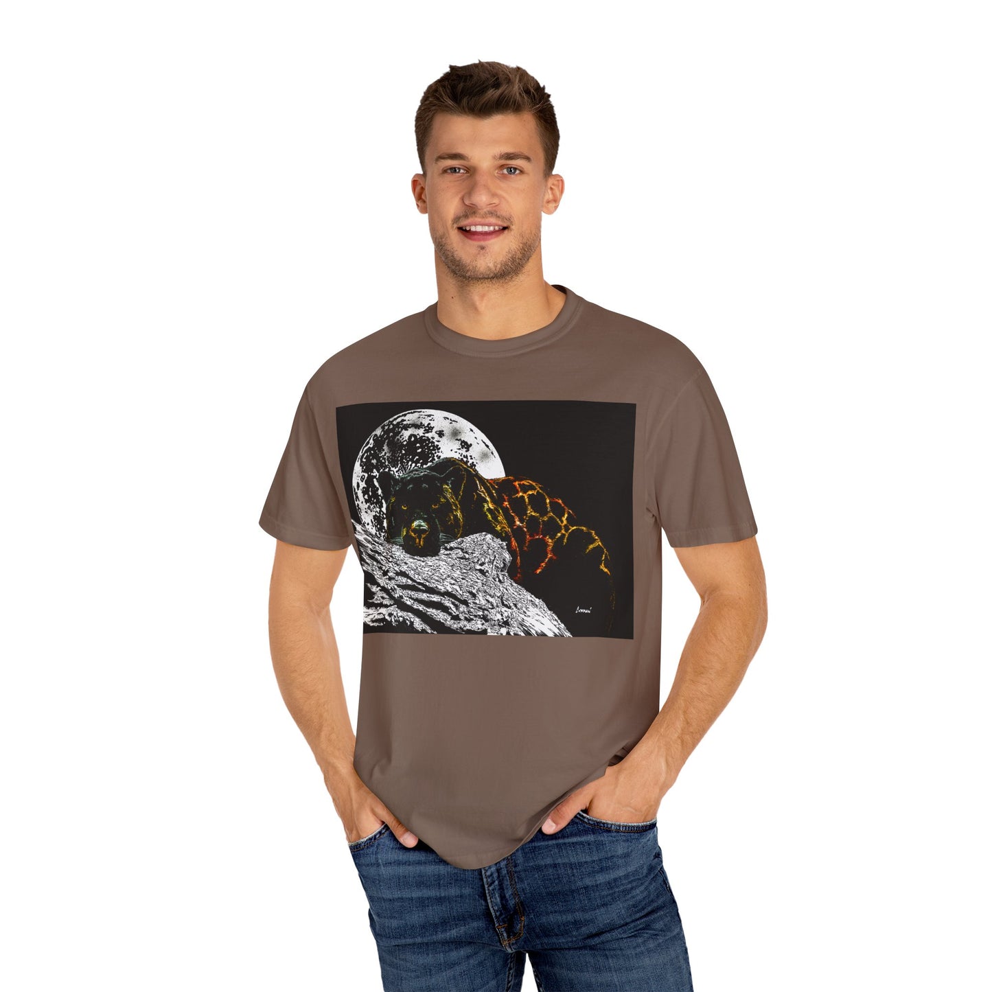 Moonlit Panther Unisex T-Shirt - Garment-Dyed Animal Tee