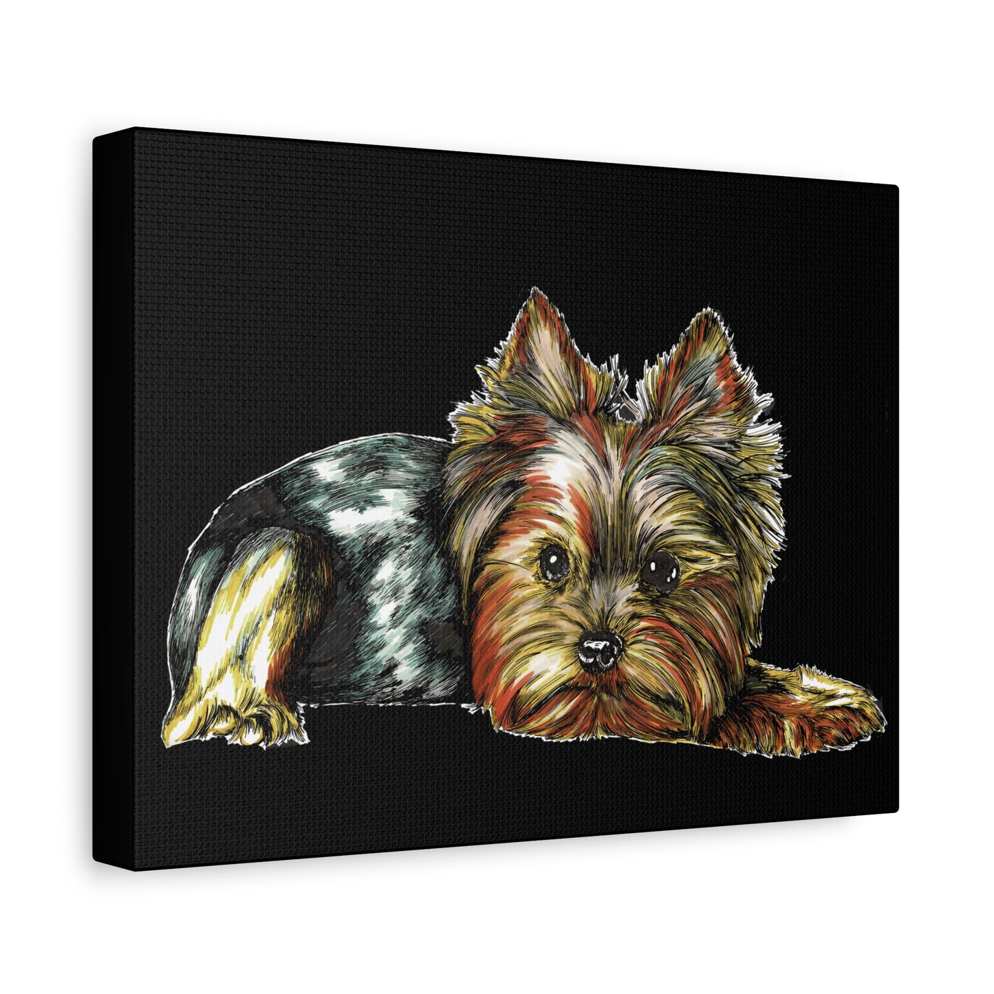 Yorkshire Terrier Canvas Art - Cute Dog Stretched Print for Pet Lovers