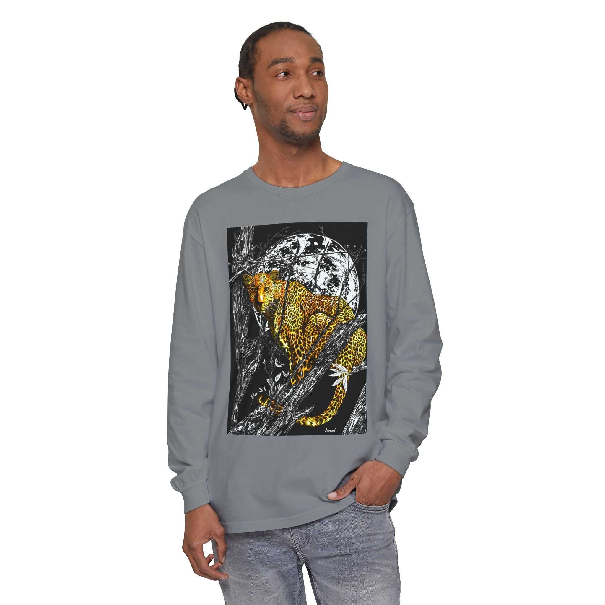 Wild Cheetah Unisex Long Sleeve T Shirt Eco-Friendly