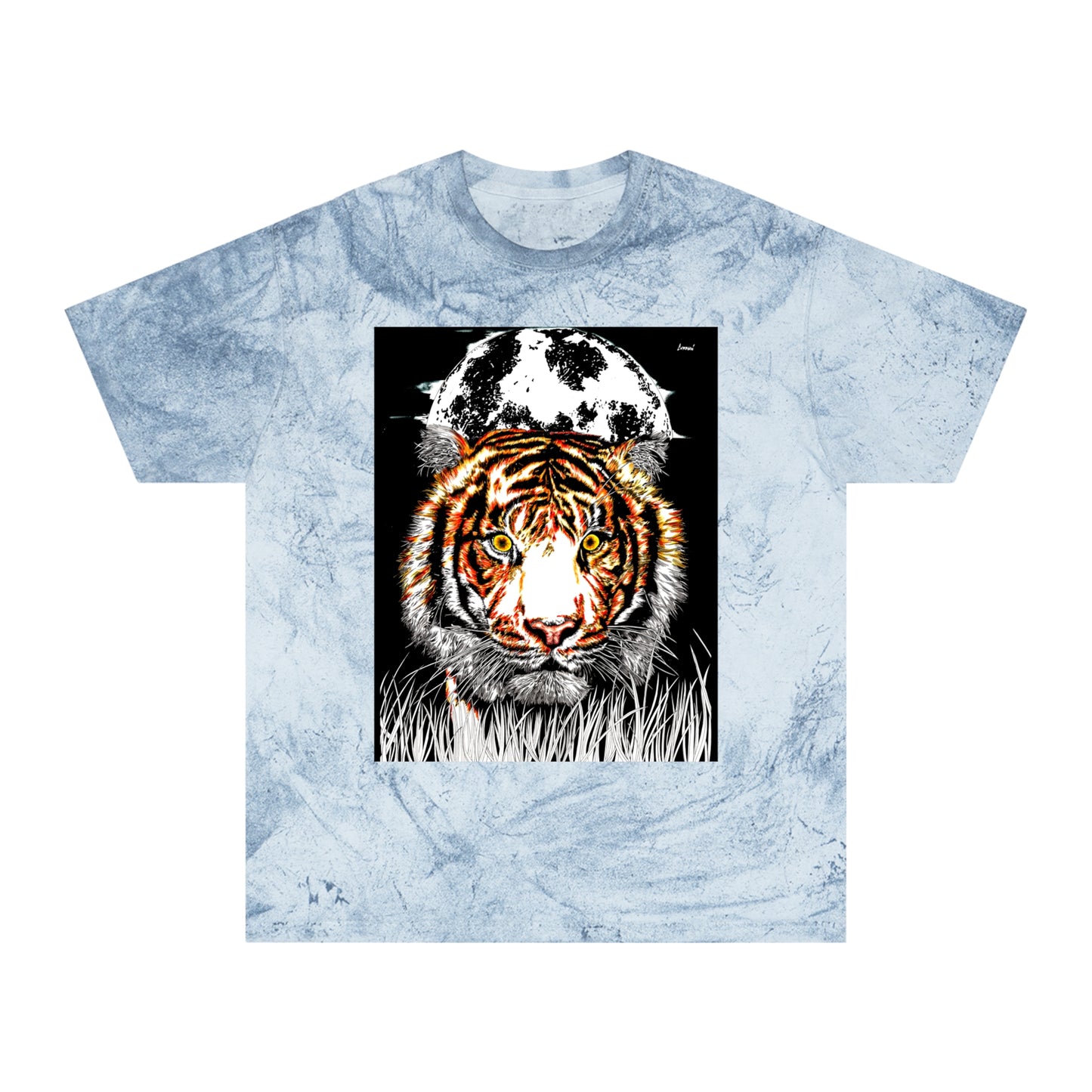 Color Blast Tiger Unisex T Shirt Original Hand Drawn Art
