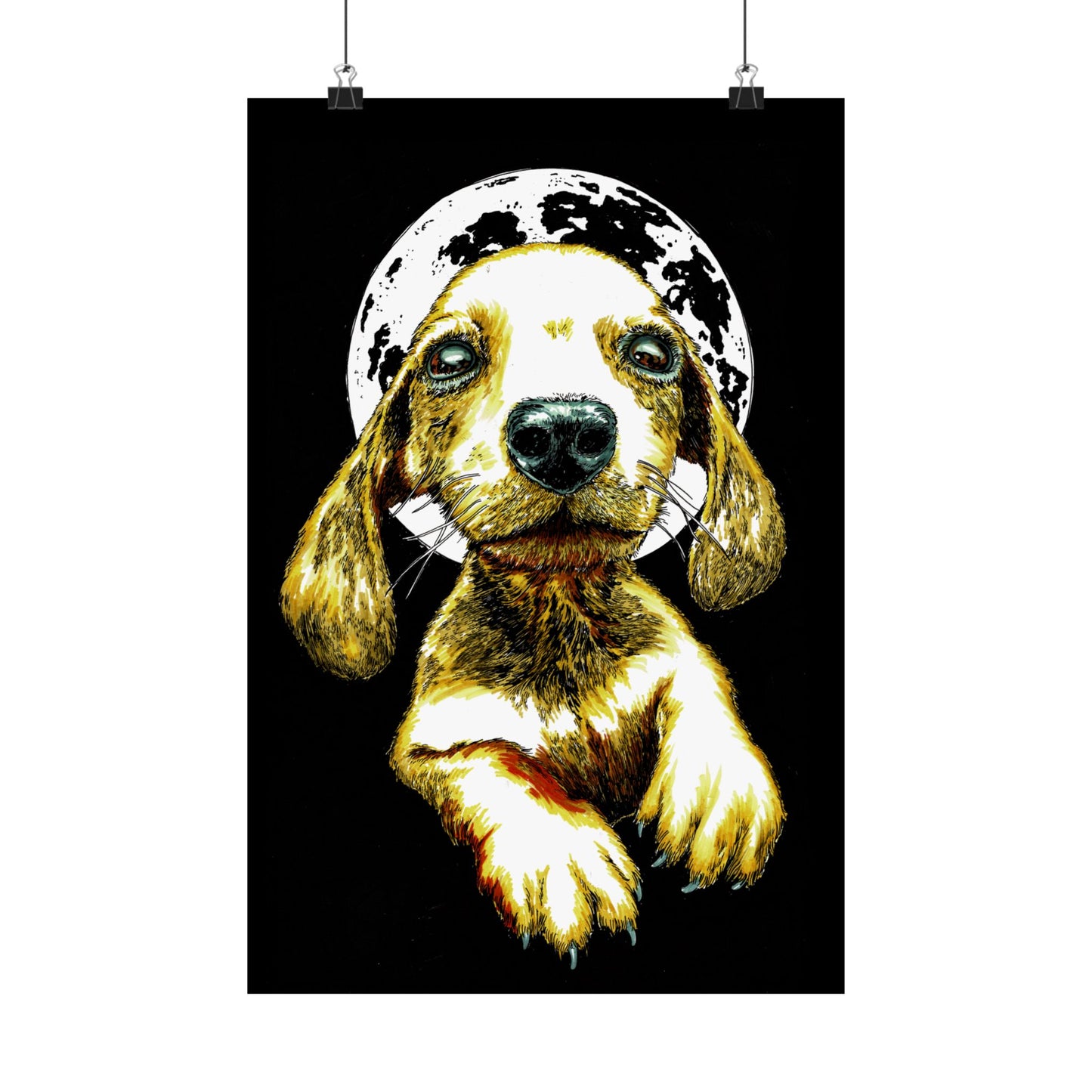 Charming Dog Satin Poster - 300gsm Wall Art Print